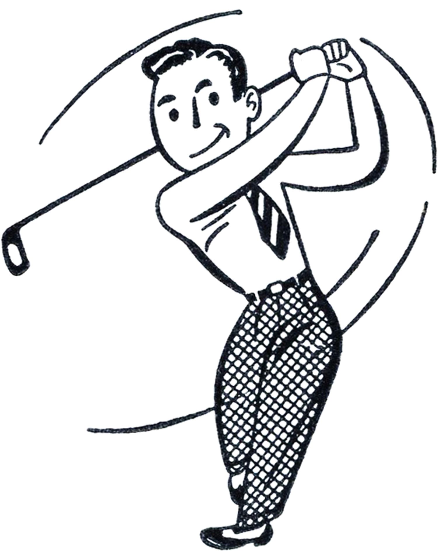 Retro Golf Clip Art - Funny | Clip art, Golf and Svg file