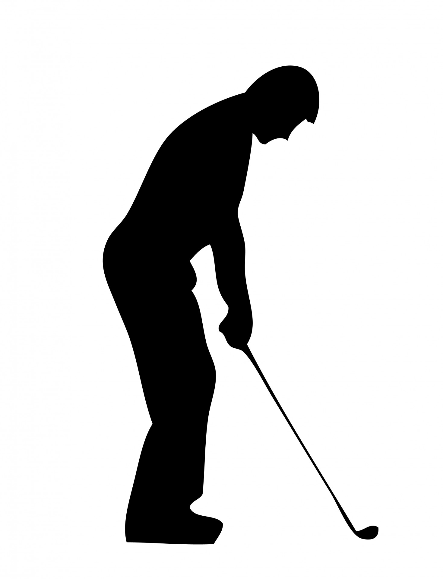 Golf Player Silhouette Clipart Free Stock Photo - Public Domain Pictures