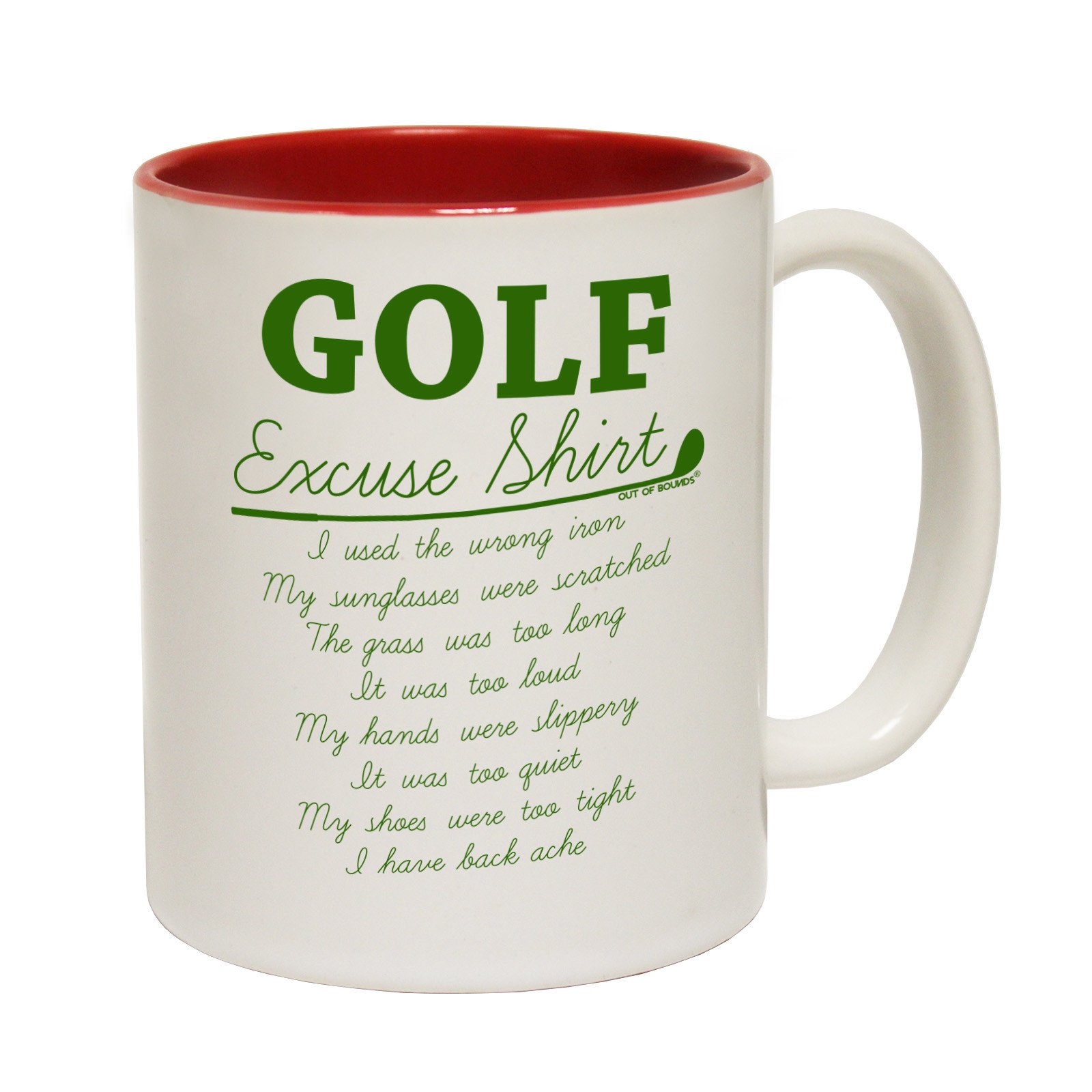 Golf Excuses Ceramic Tea Coffee Mug Novelty Golfer Idea funny ...