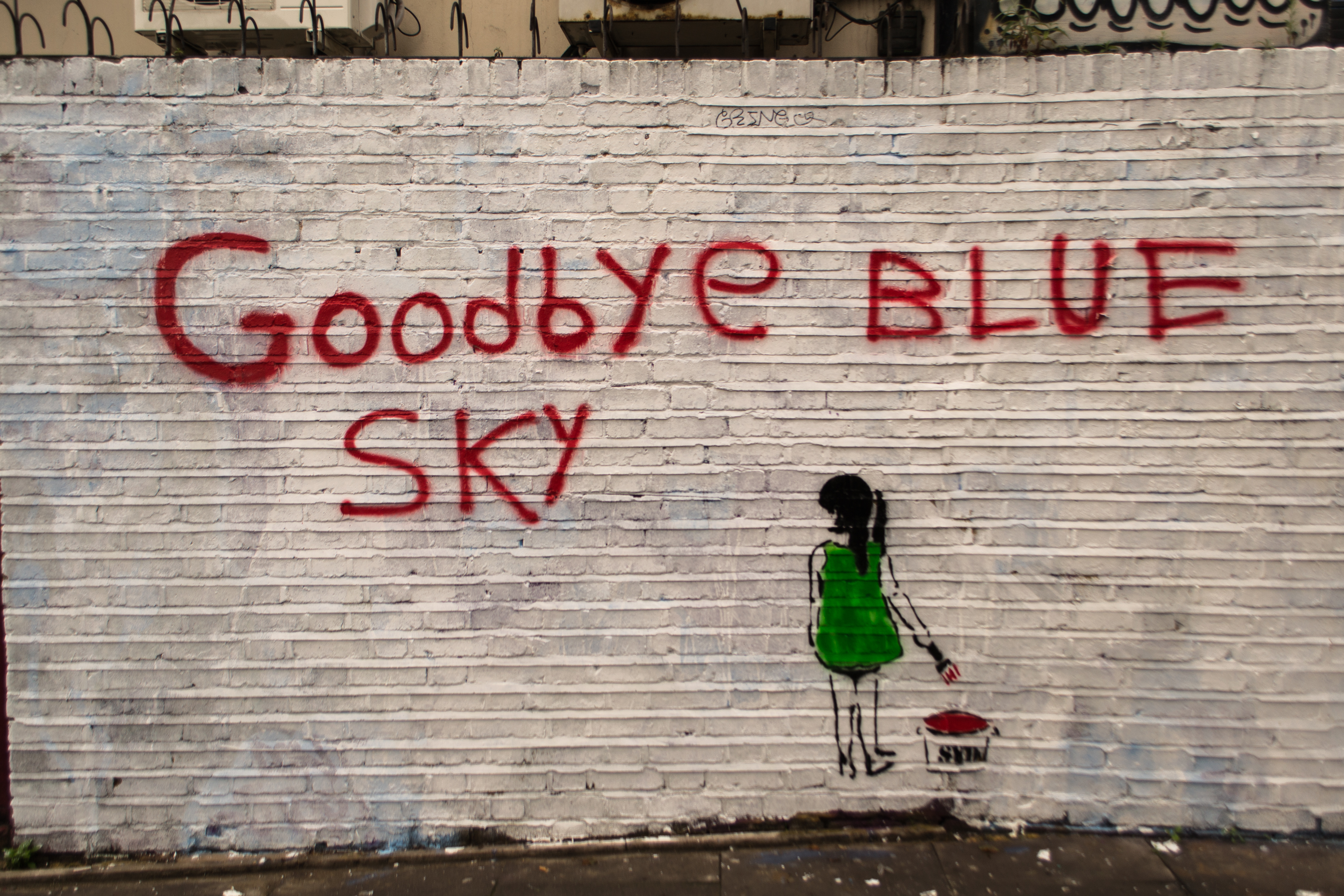 File:Graffiti in Shoreditch, London - Goodbye Blue Sky by SYD ...