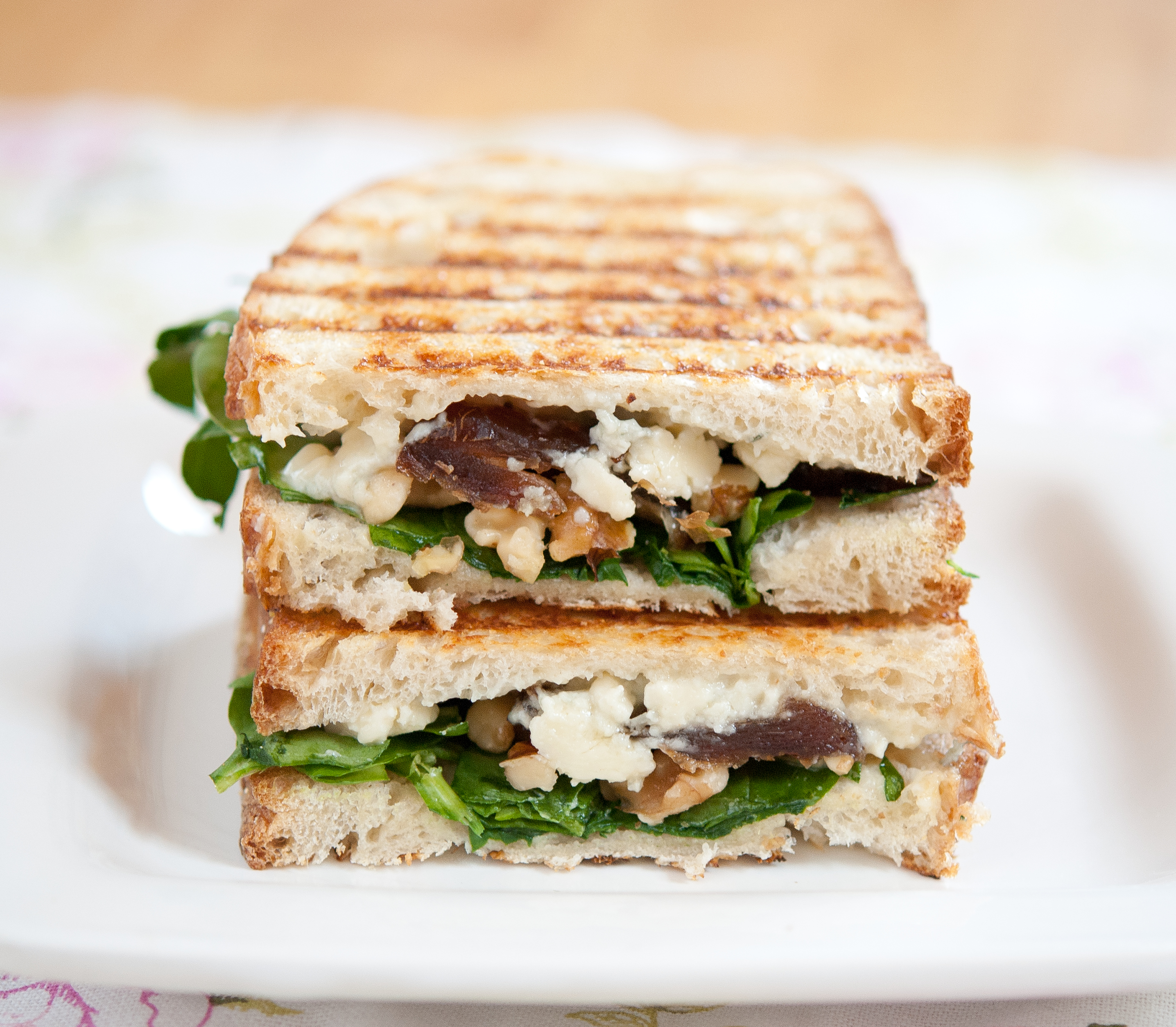 Date, Walnut & Gorgonzola Grilled Cheese - Baked In