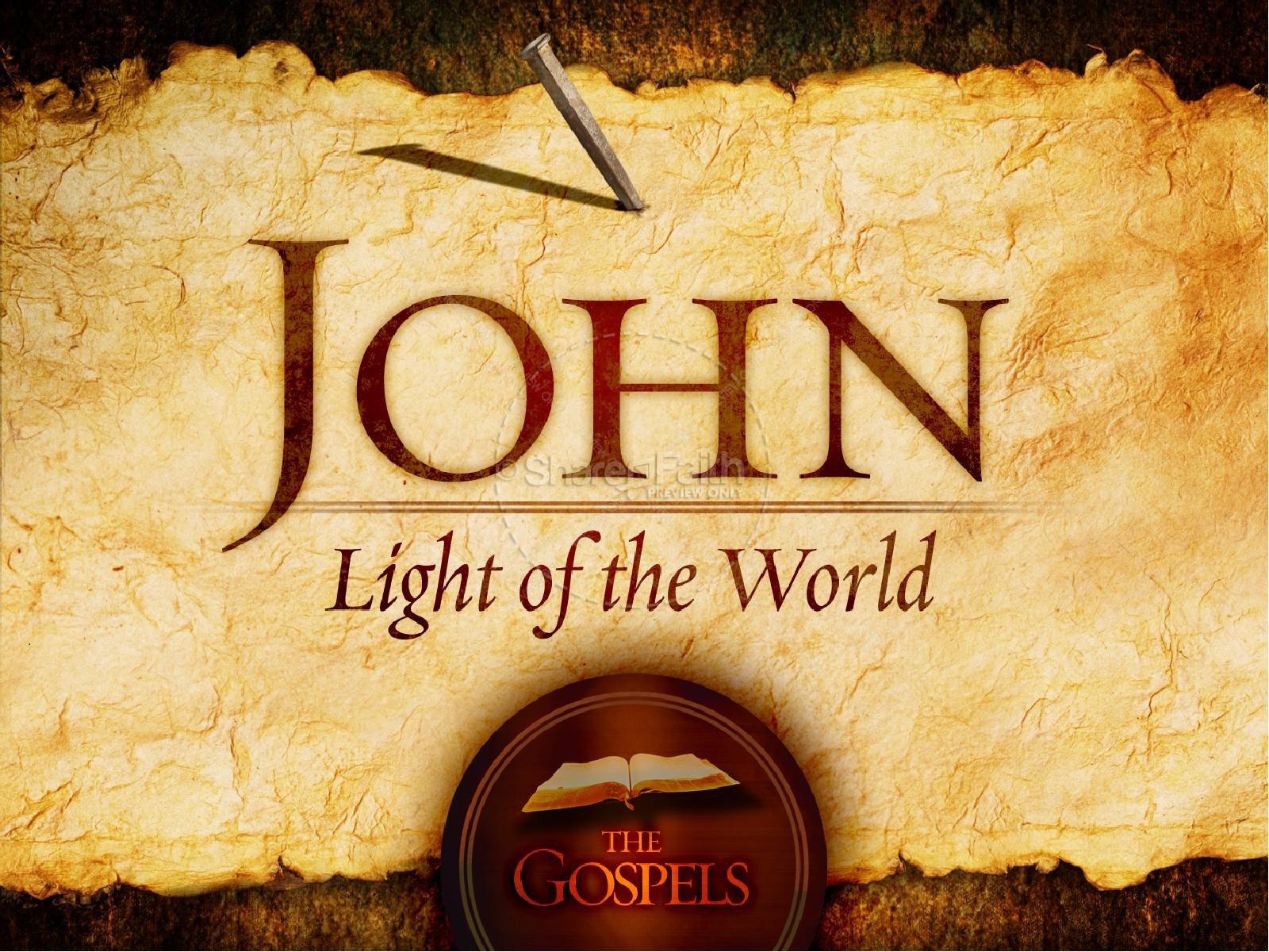 John's Gospel PowerPoint Template | New Testament Books