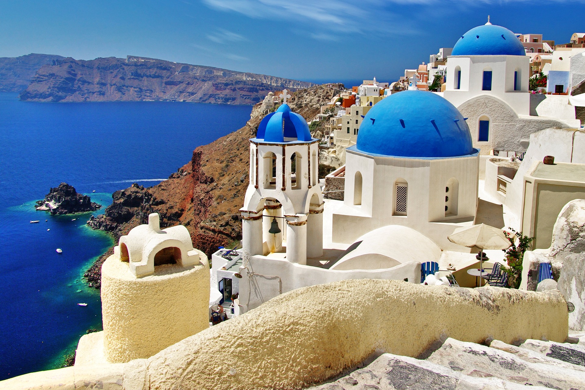 Free Photo Grece Santorini Blue Building Dome Free Download Jooinn