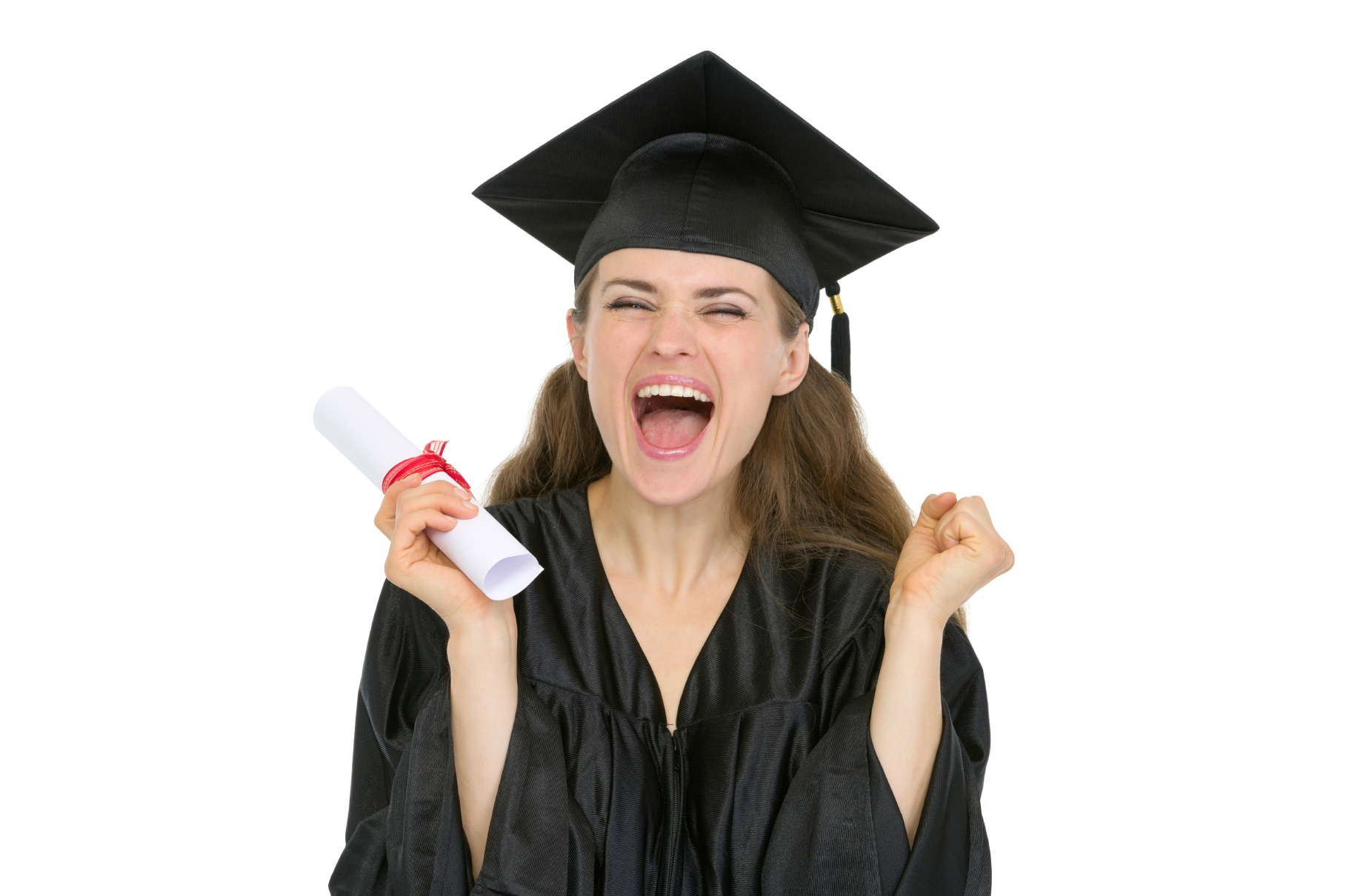 Счастливая девушка с дипломом