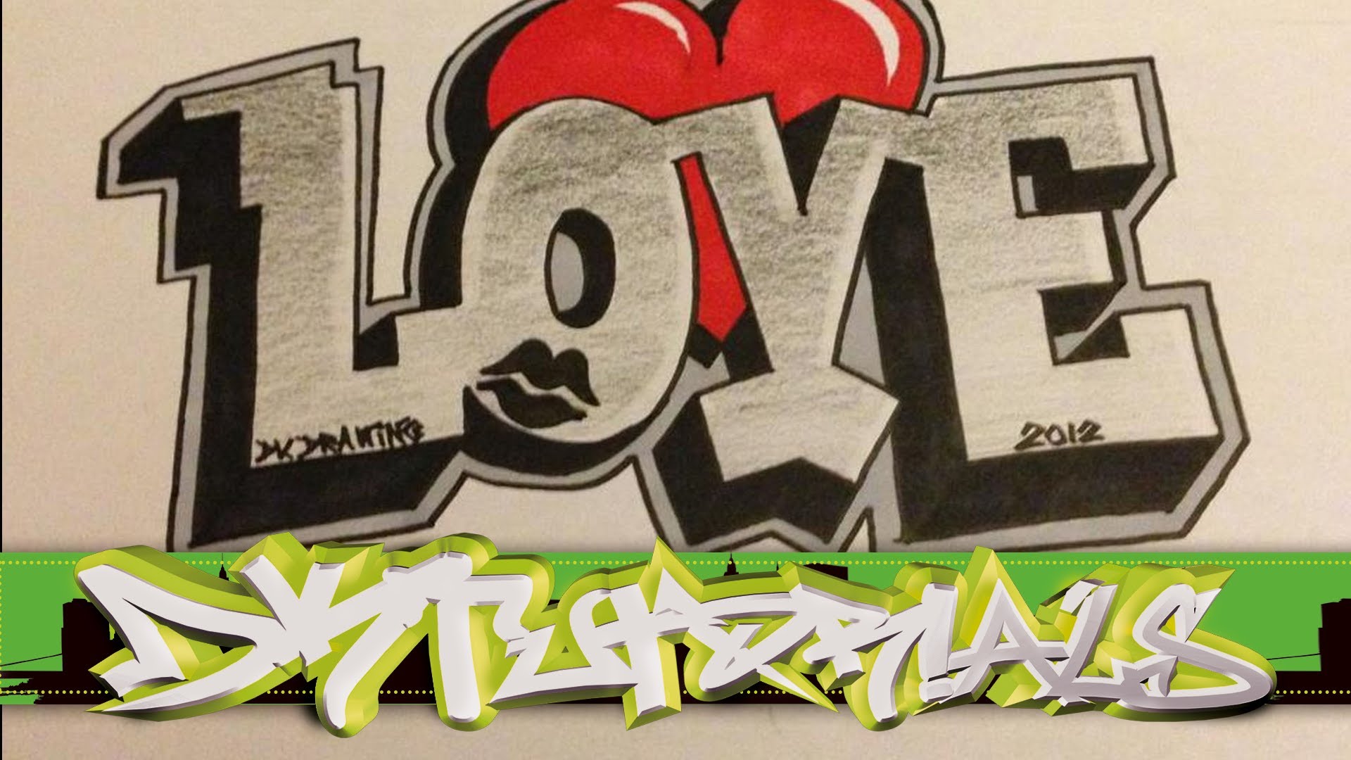 graffiti drawings of love you