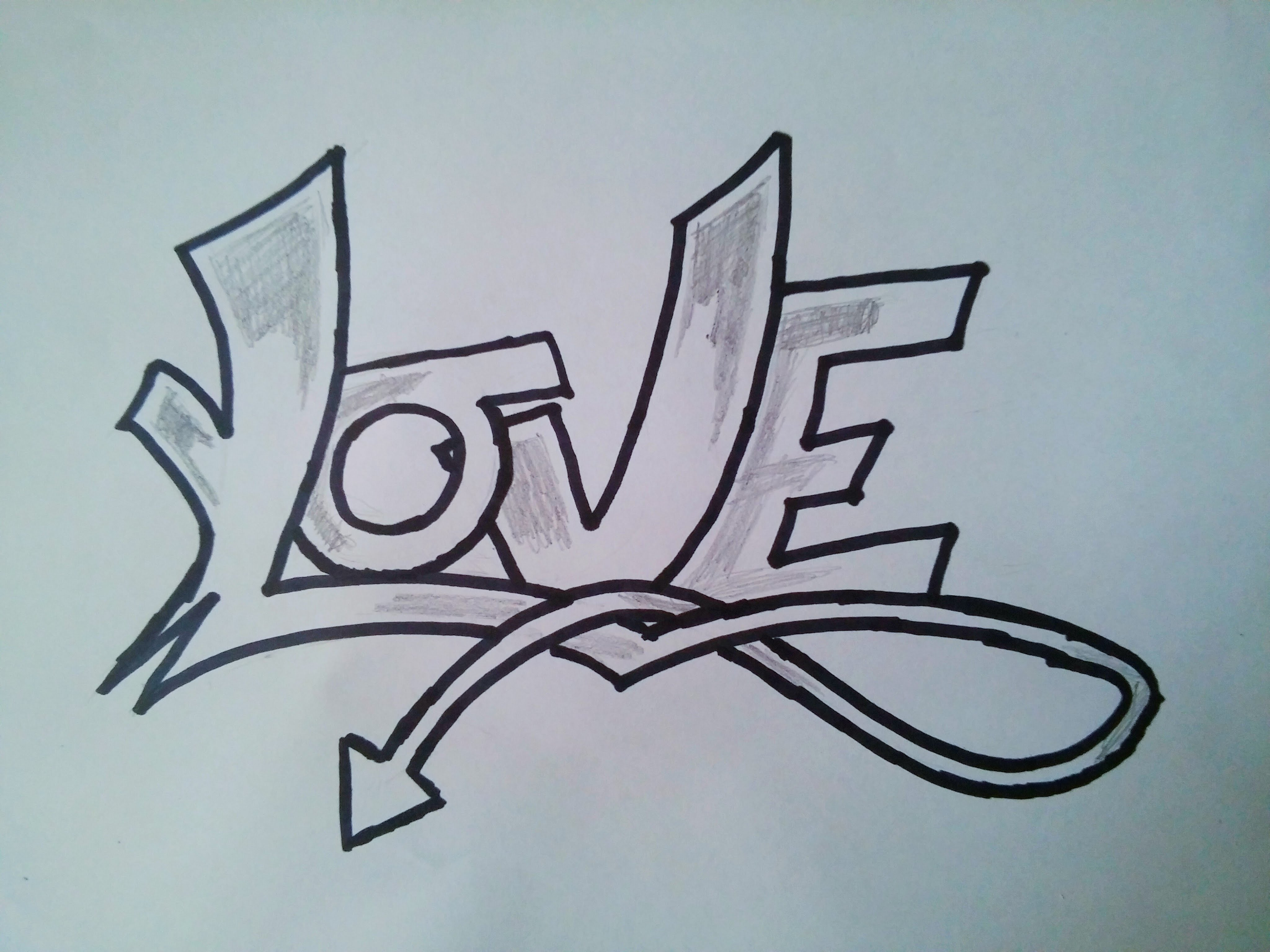 Graffiti Love Sketch Love'' Kağıt Graffitisi(Paper Graffiti ...