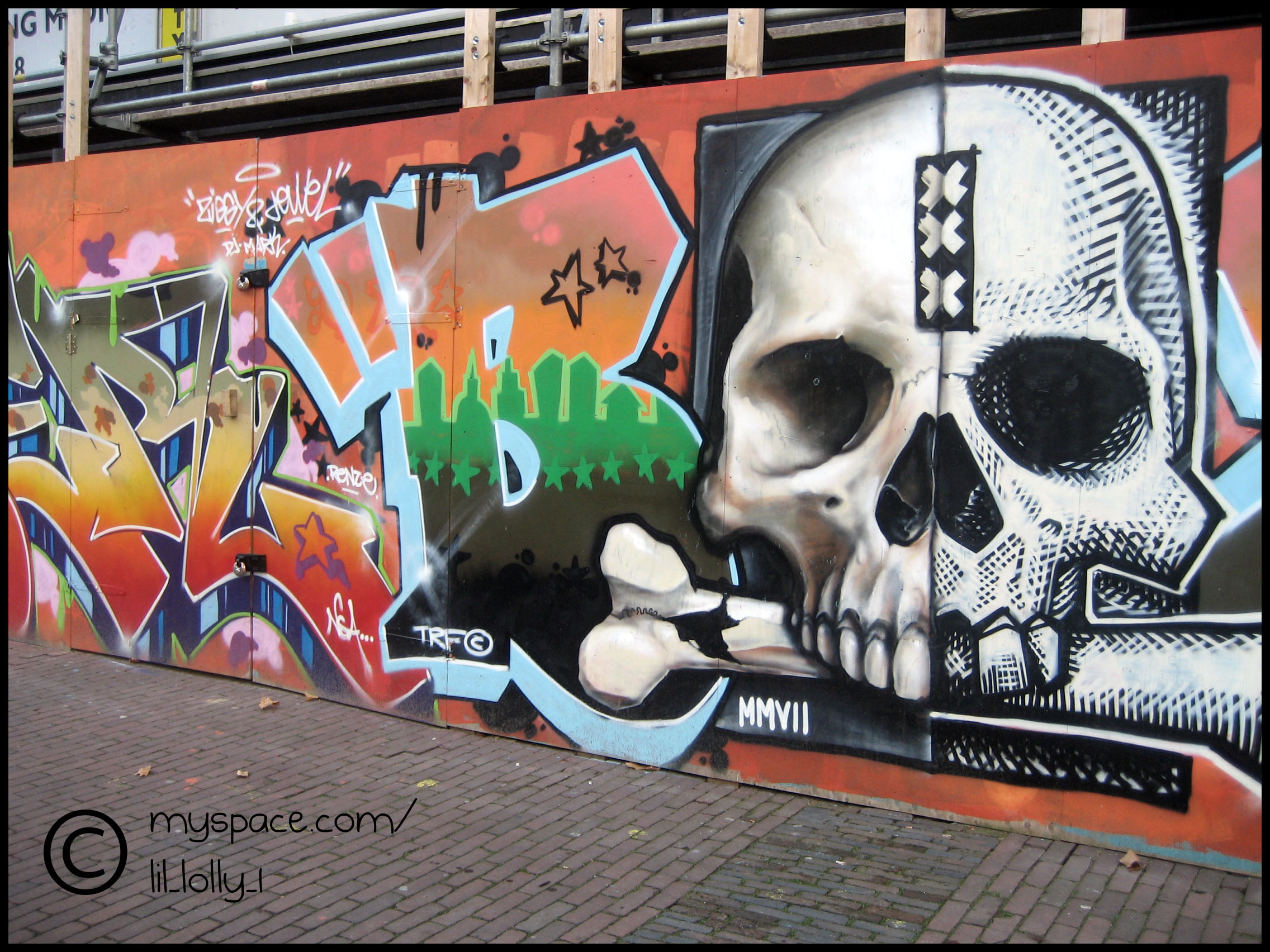 30 Skull graffiti