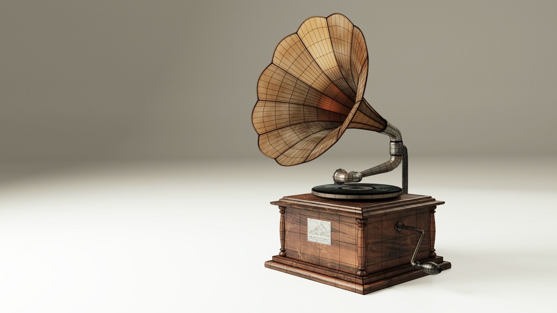 old 3D Gramophone | CGTrader
