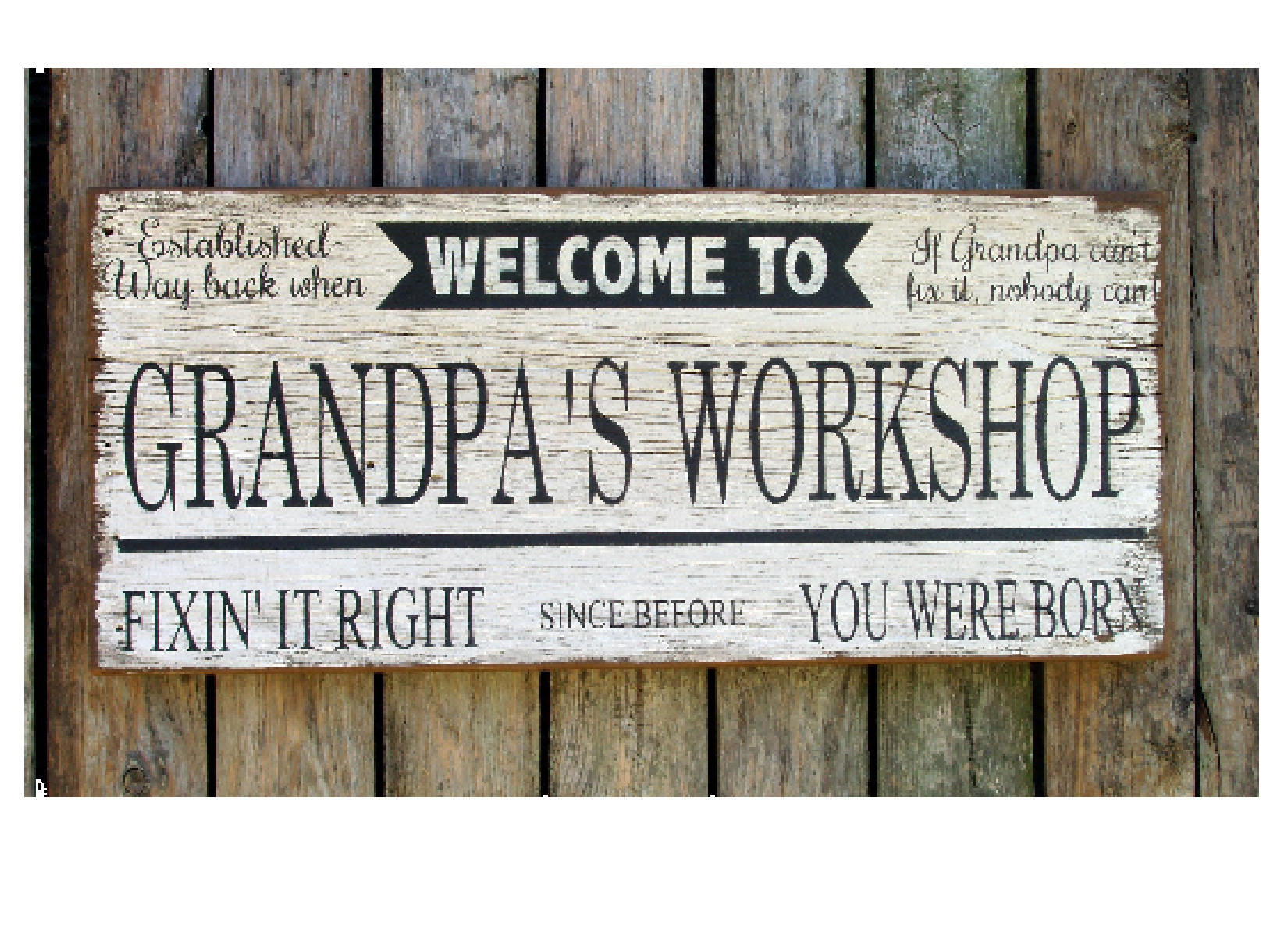 Welcome To Grandpa's Workshop wood sign reclaimed wood rustic ...