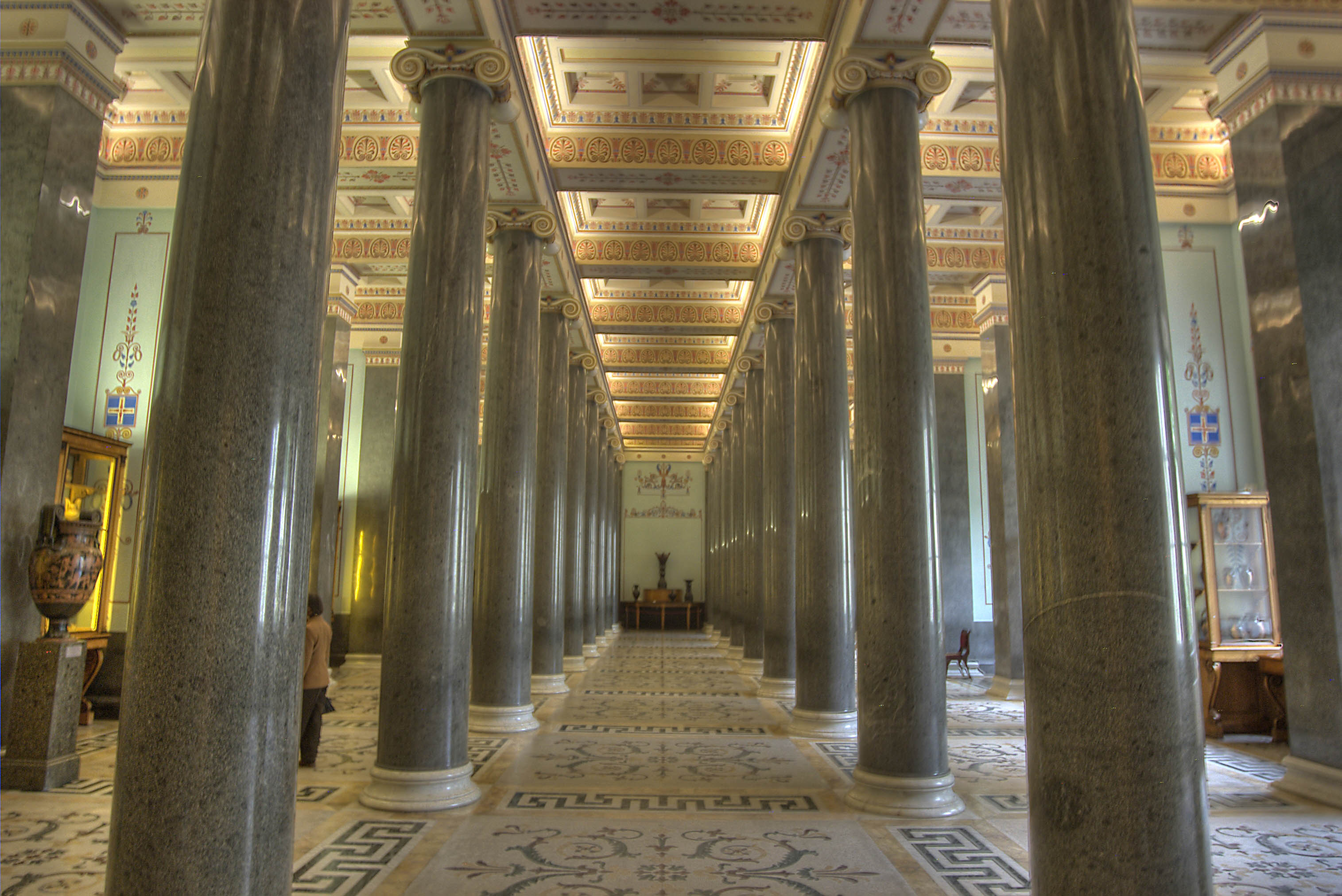 Photo 758-13: Monolithic granite columns of Twenty-Column Hall ...