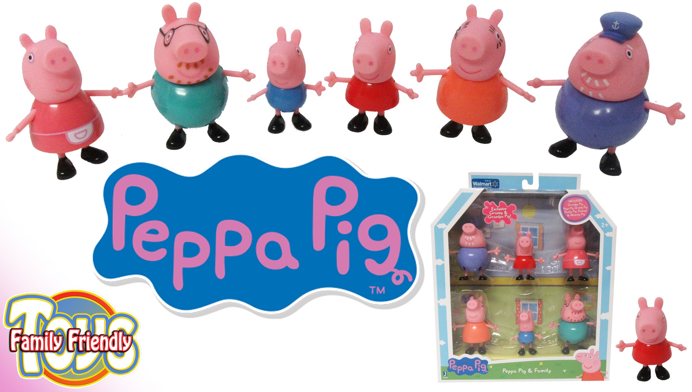 Peppa Pig and Family, with Exclusive Grandpa and Granny Pig from ...