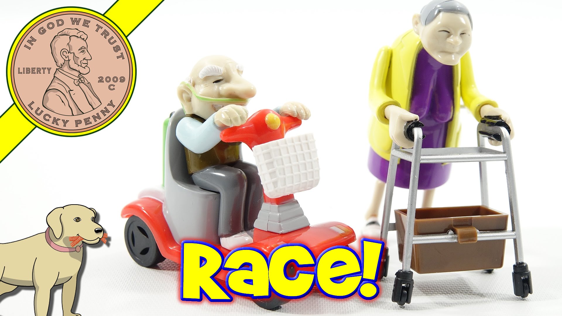 Racing Granny & Grandad Novelty Wind Up Toy, Who Wins! - YouTube