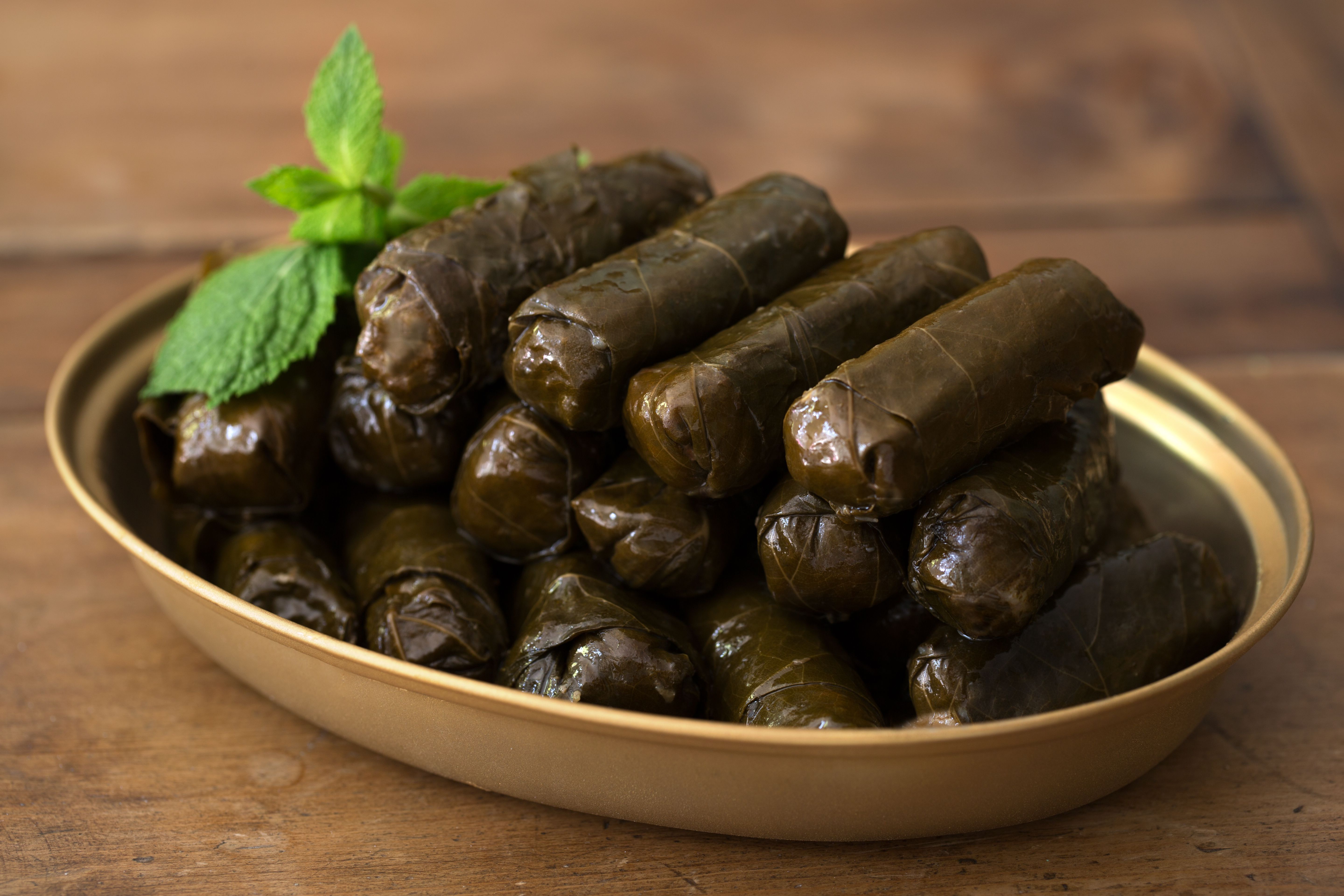 Stuffed Grape Leaves With Rice and Herbs (Dolmathakia)