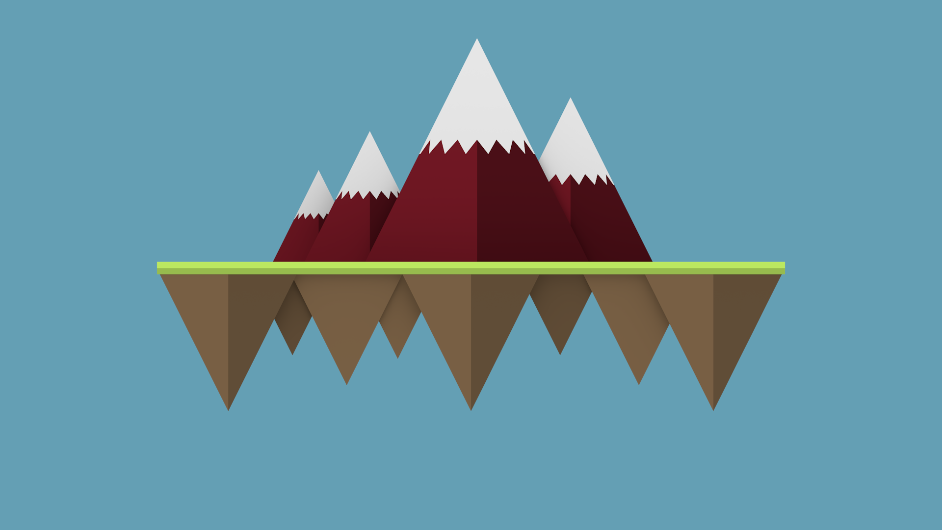 Flat Graphics: Floating Island by Gindew on DeviantArt