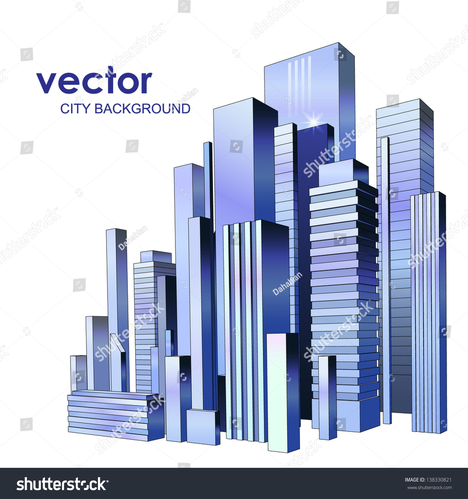 Vector Graphical Urban Cityscape Stock Vector 138330821 - Shutterstock