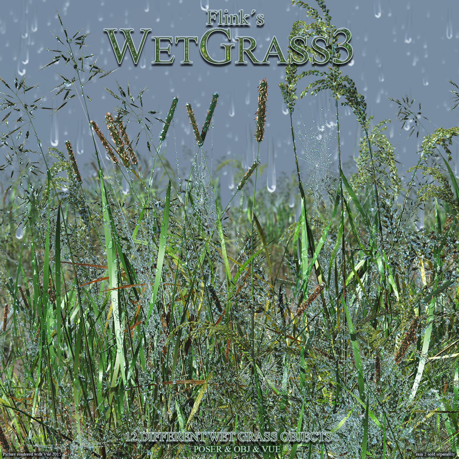 Flinks Wet Grass 3 3D Models Flink