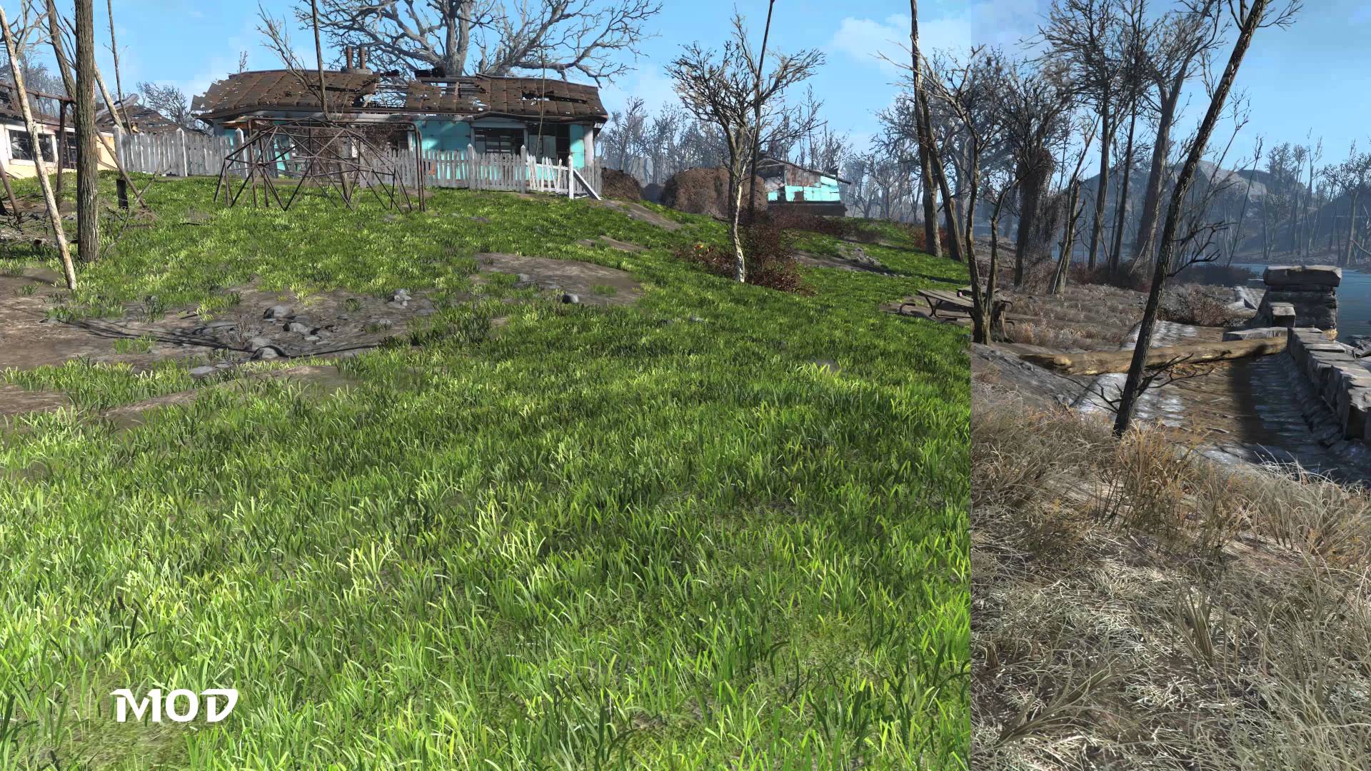 Fallout 4 New Landscape Grass Mod 4K UHD - YouTube