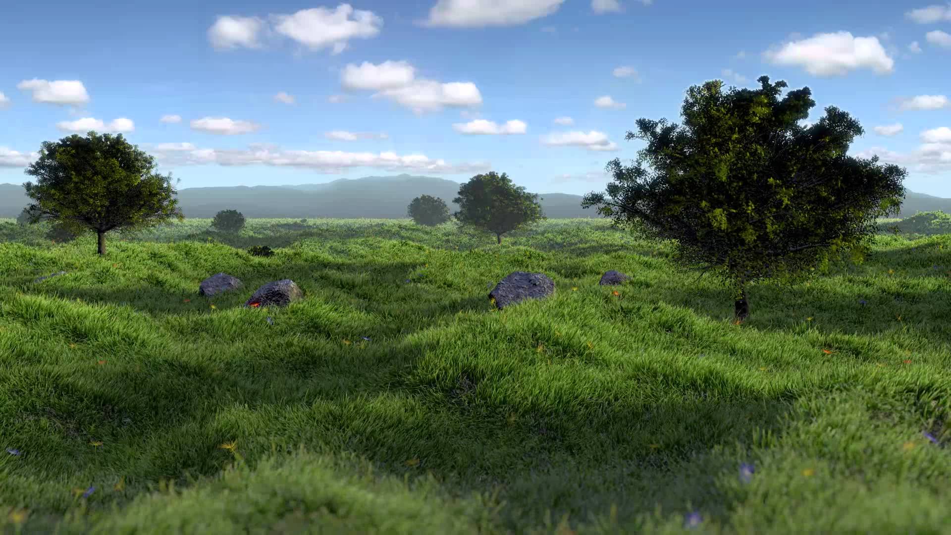 Grassy Meadow (Blender 3D) - YouTube