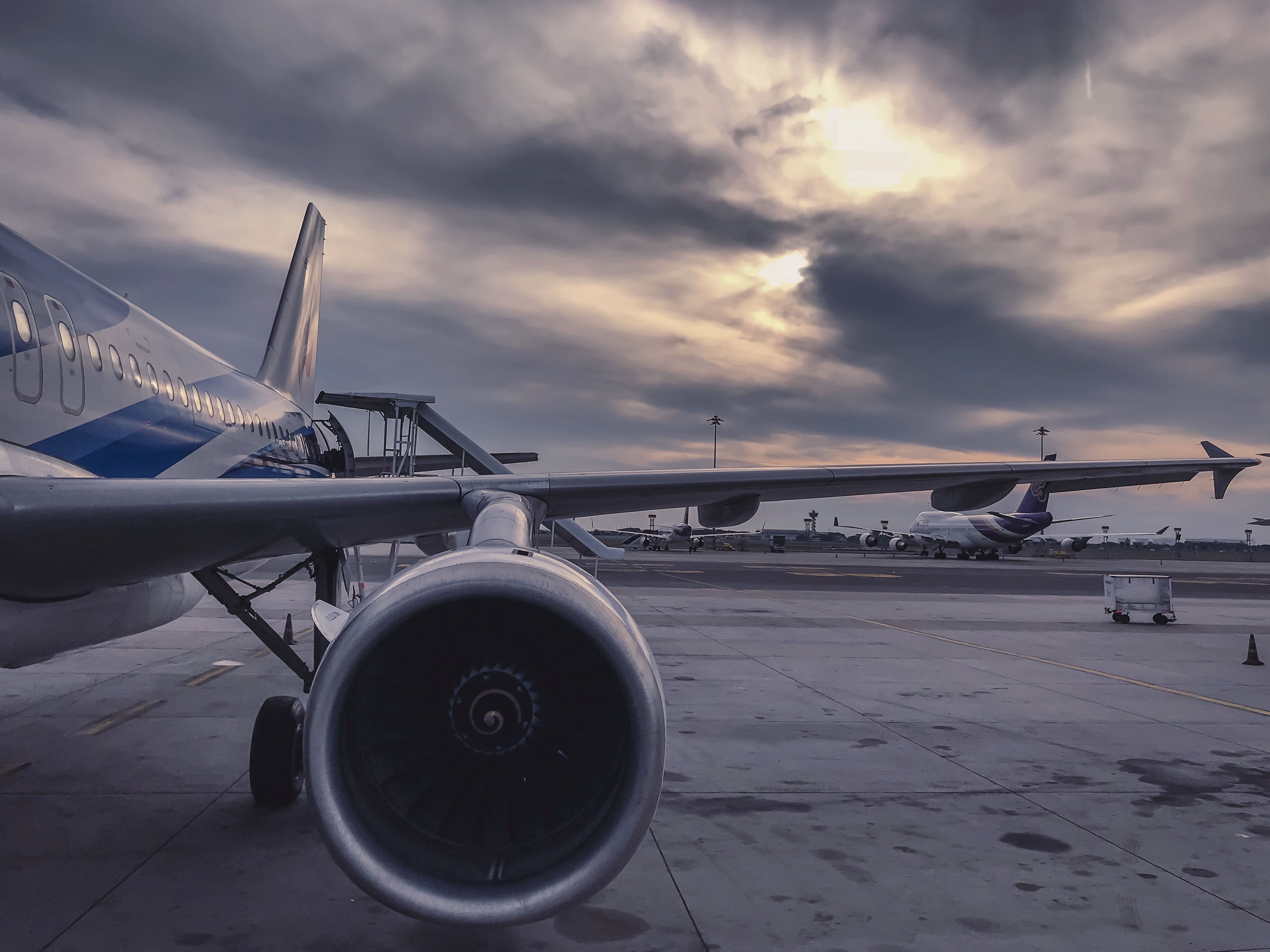 Gray Airliner, Aeroplane, Plane, Vehicle, Travel, HQ Photo
