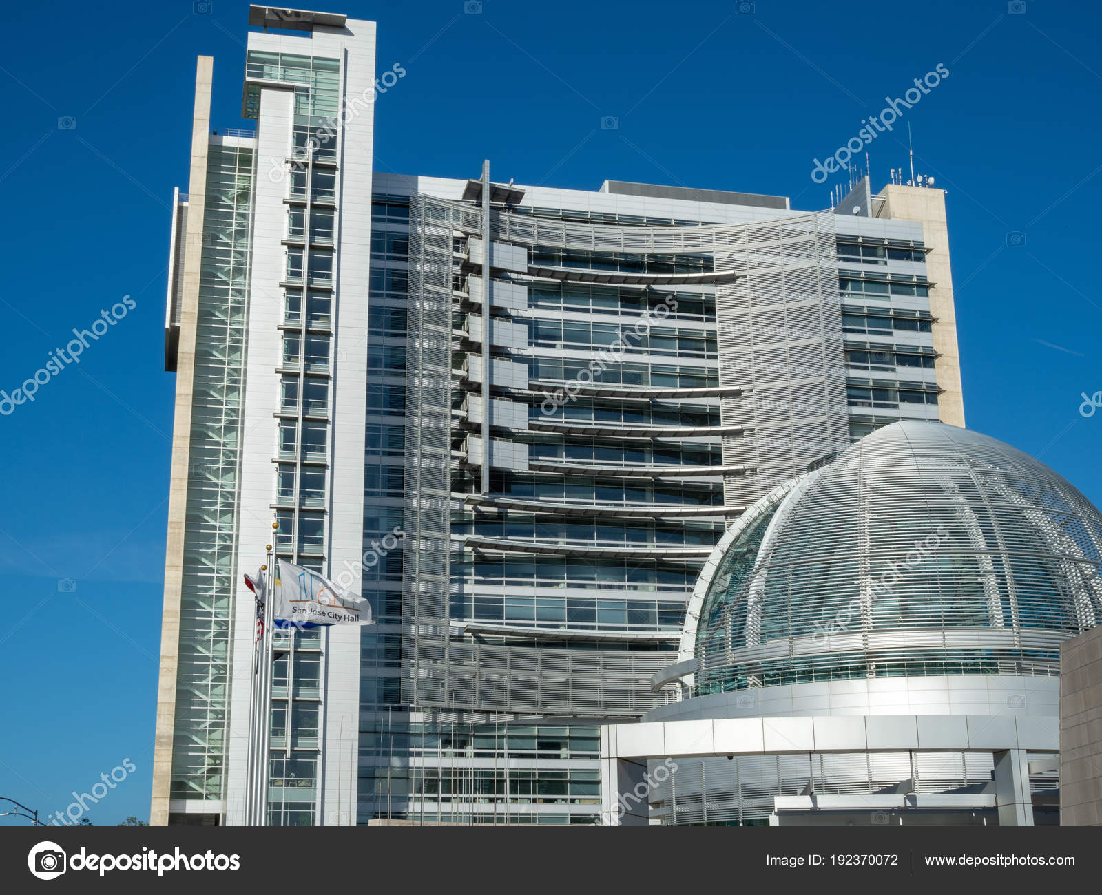 The high-rise and dome of San Jose City Hall. – Stock Editorial ...