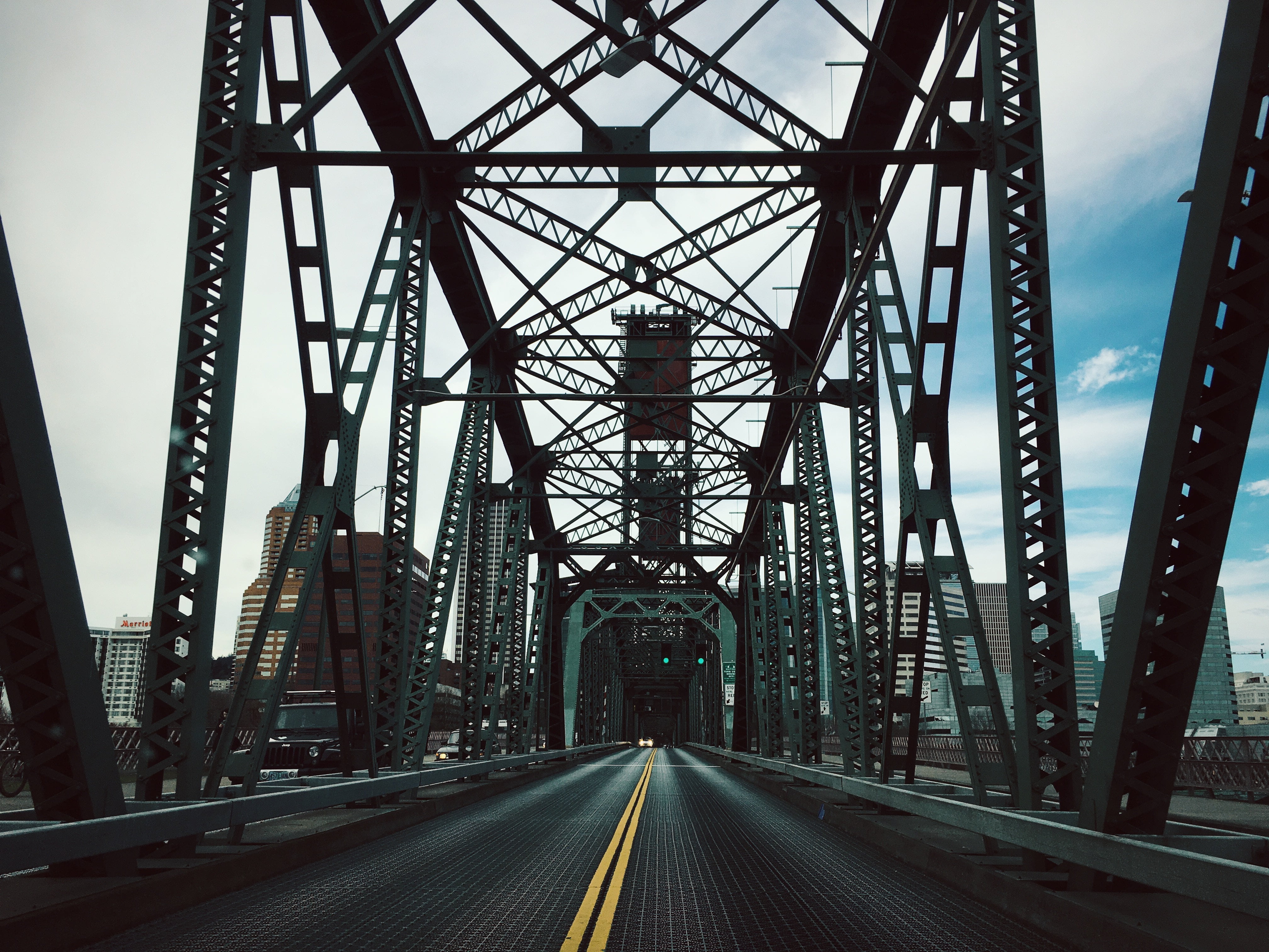 Gray suspension bridge, Bridge, Construction, Road HD wallpaper ...
