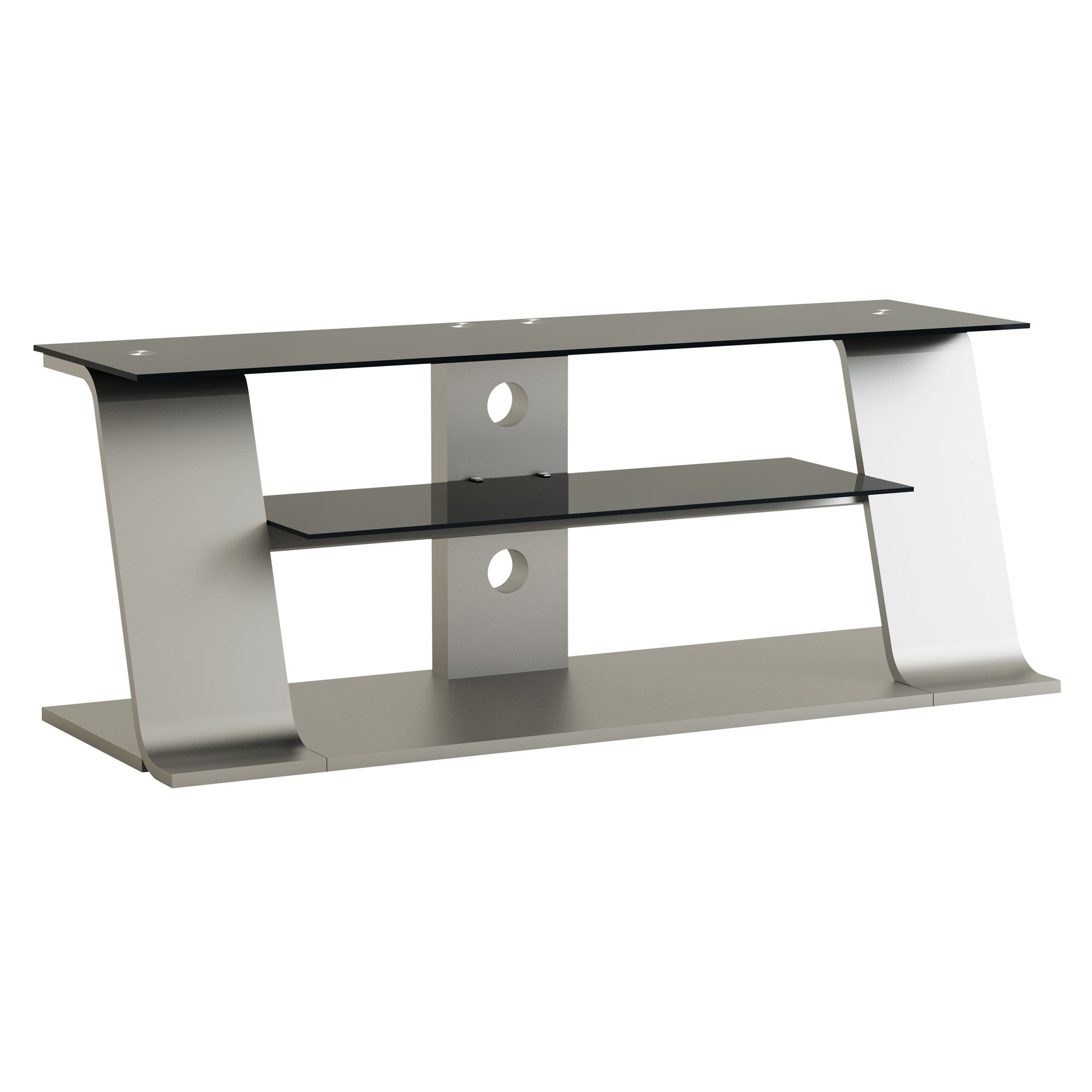 Alphaline - M401 - Silver Metal and Glass TV Stand | Sears Outlet