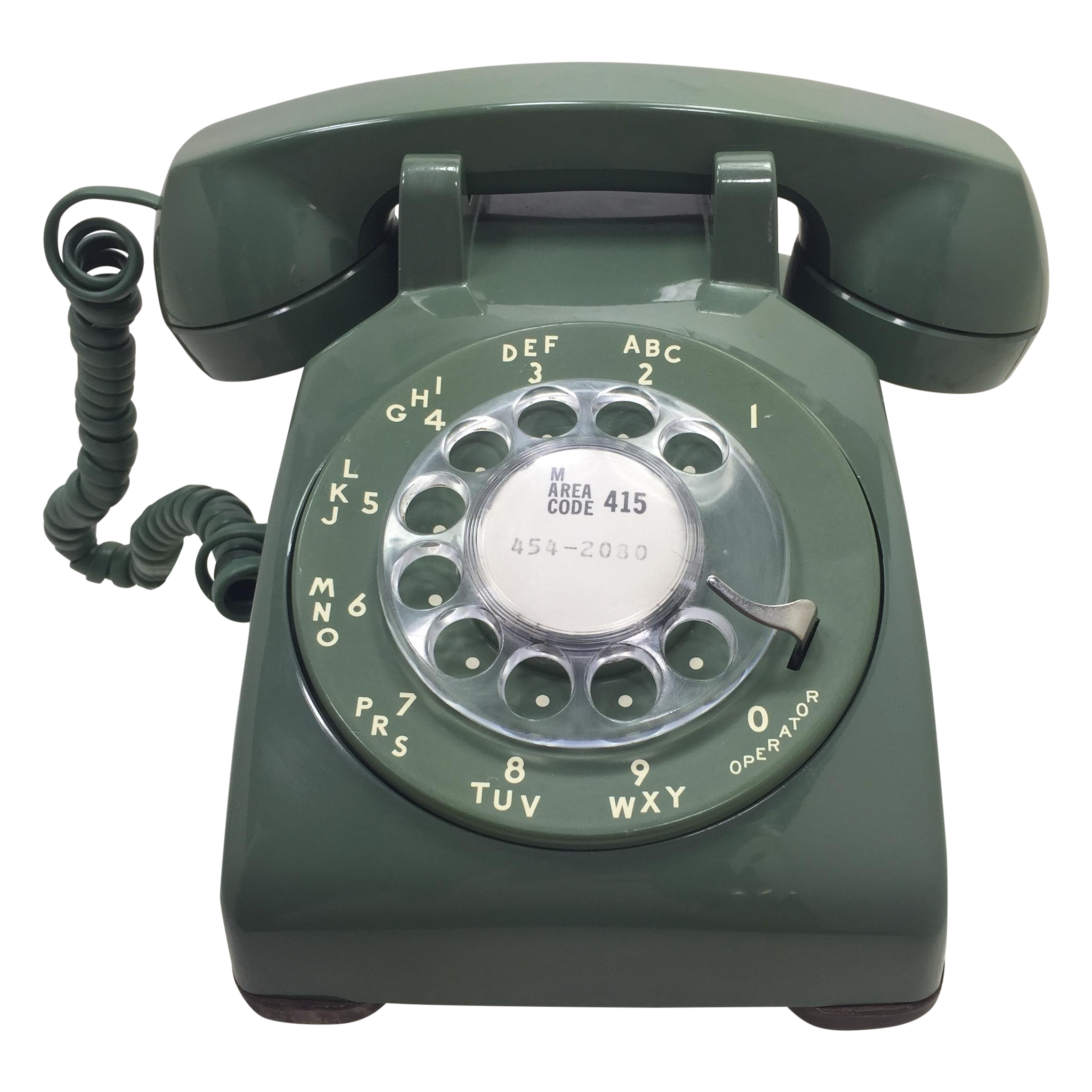 Vintage Western Electric Green 500 Rotary Phone | Chairish