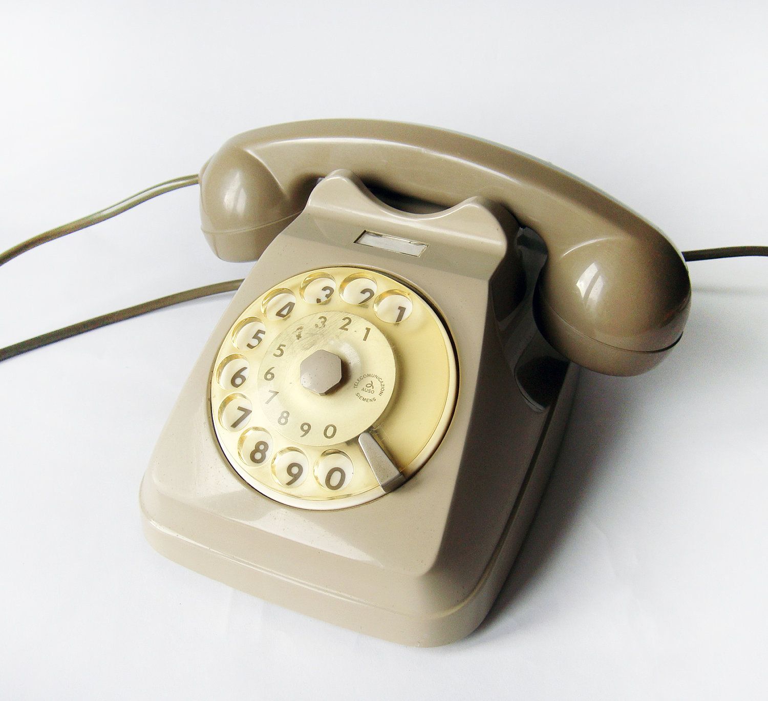 Siemens Shabby Chic Brown Grey Vintage Italian Rotary Telephone ...