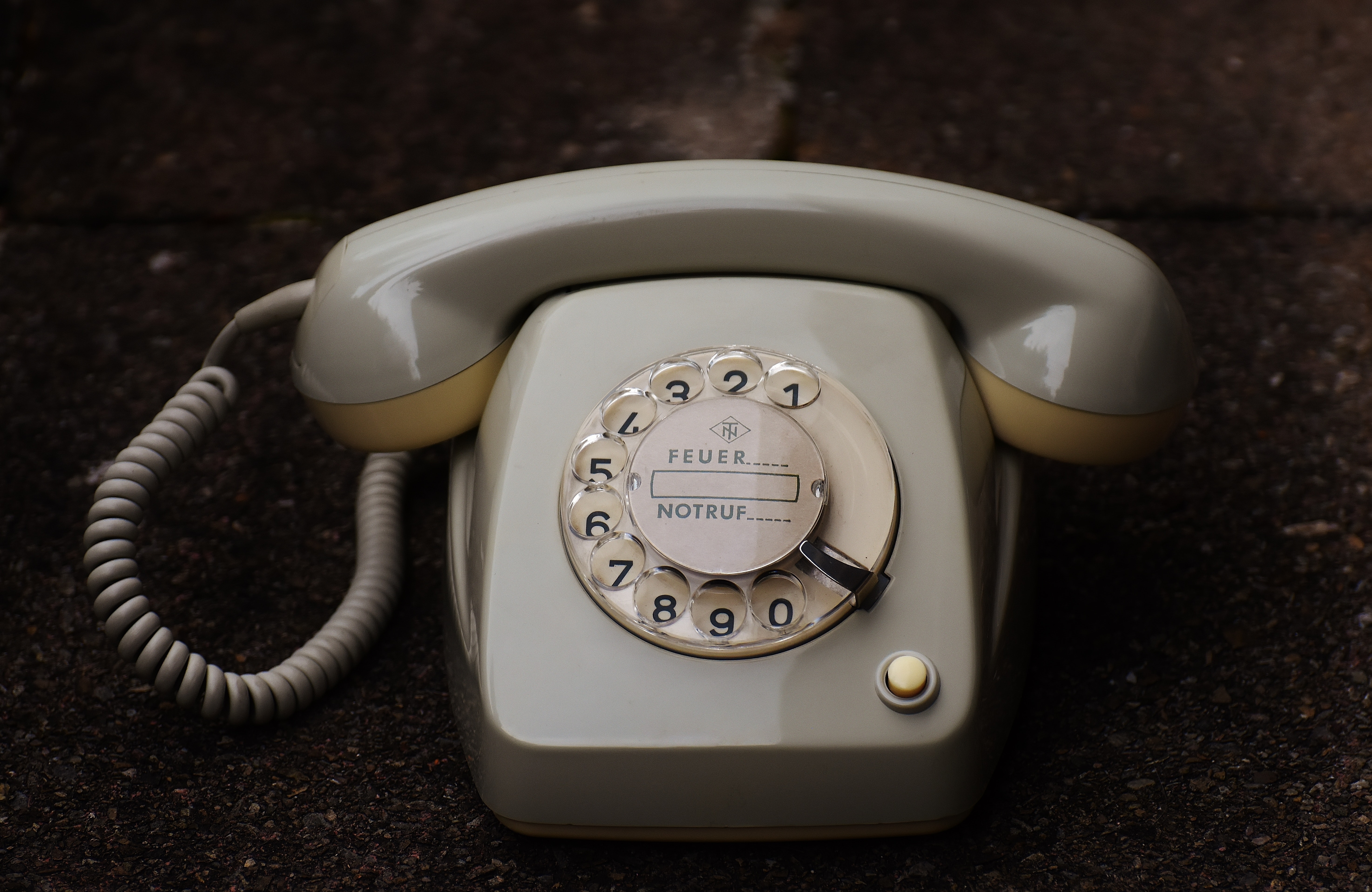Gray Rotary Telephone, Antique, Old, Telephone, Telecommunication, HQ Photo