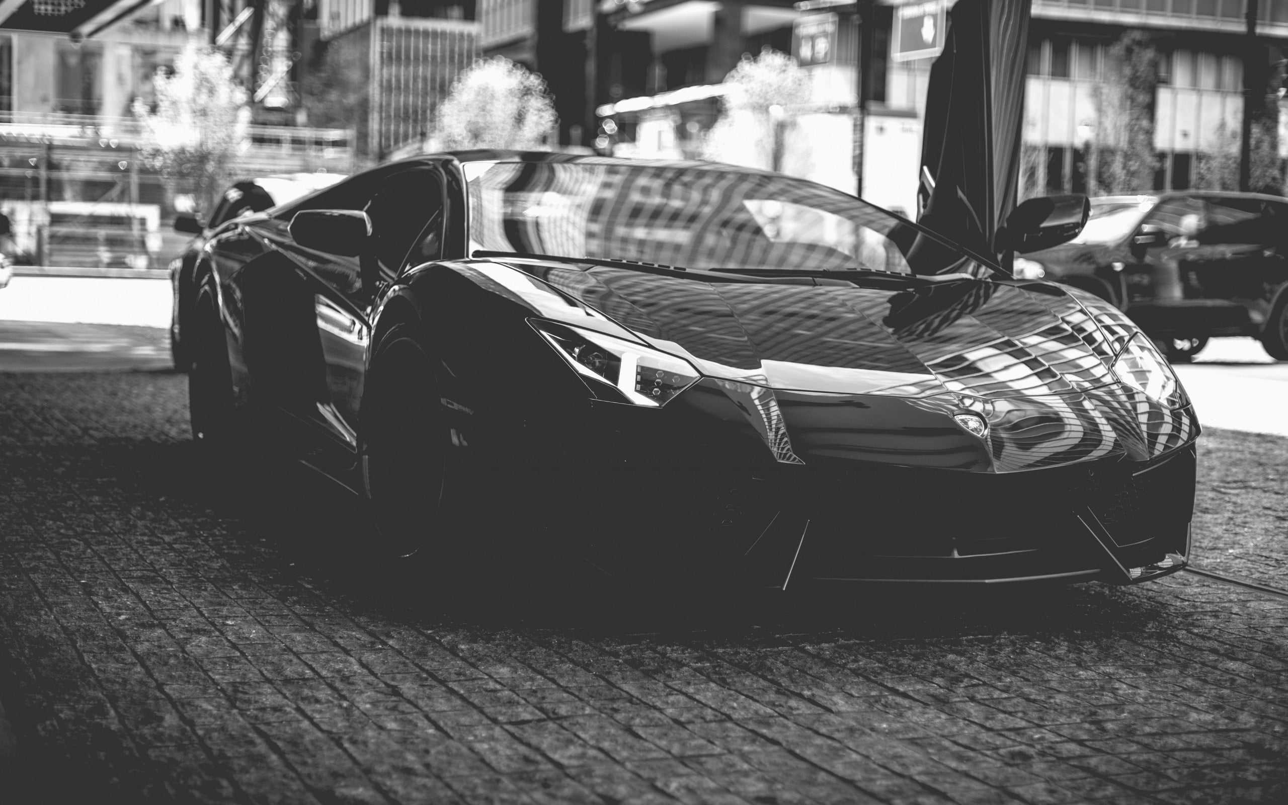 Grayscale photography of luxury car HD wallpaper | Wallpaper Flare