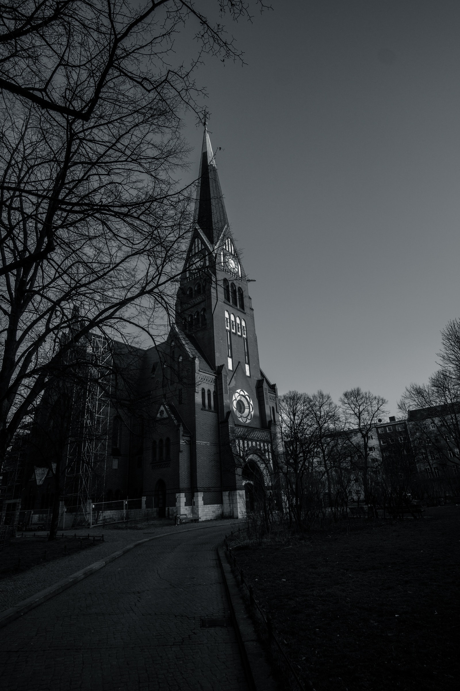 Grayscale Cathedral Photograph