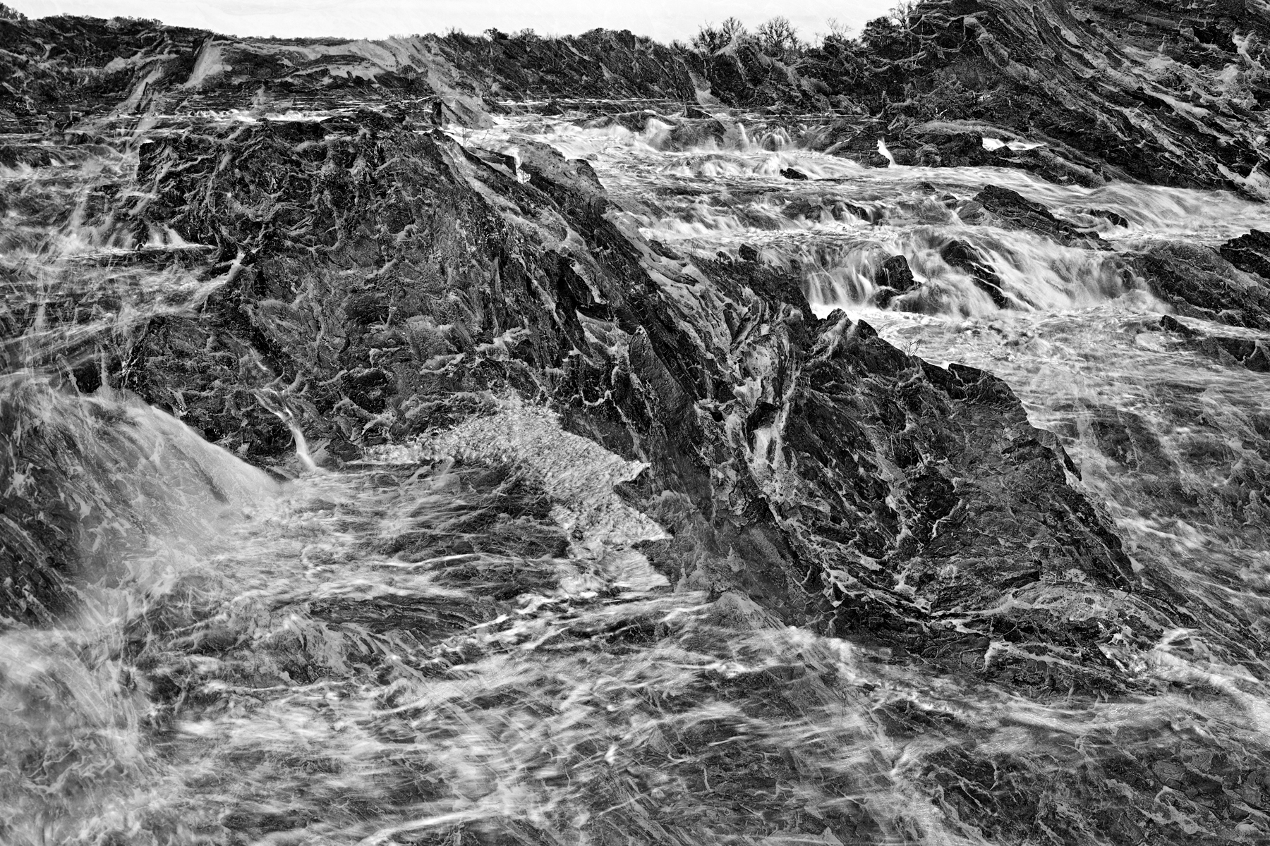 Great falls leviathan - black & white photo