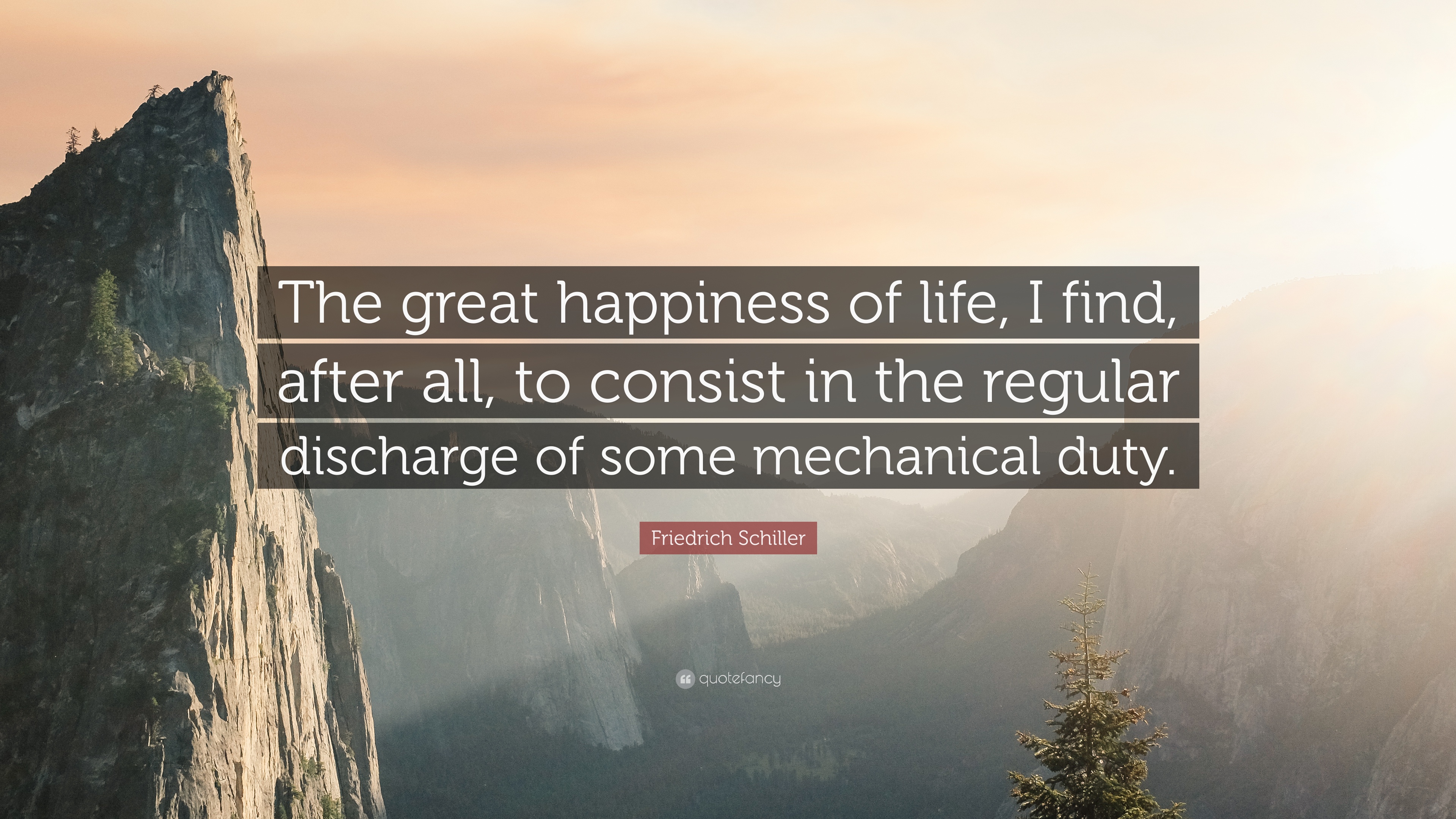 Friedrich Schiller Quote: “The great happiness of life, I find ...