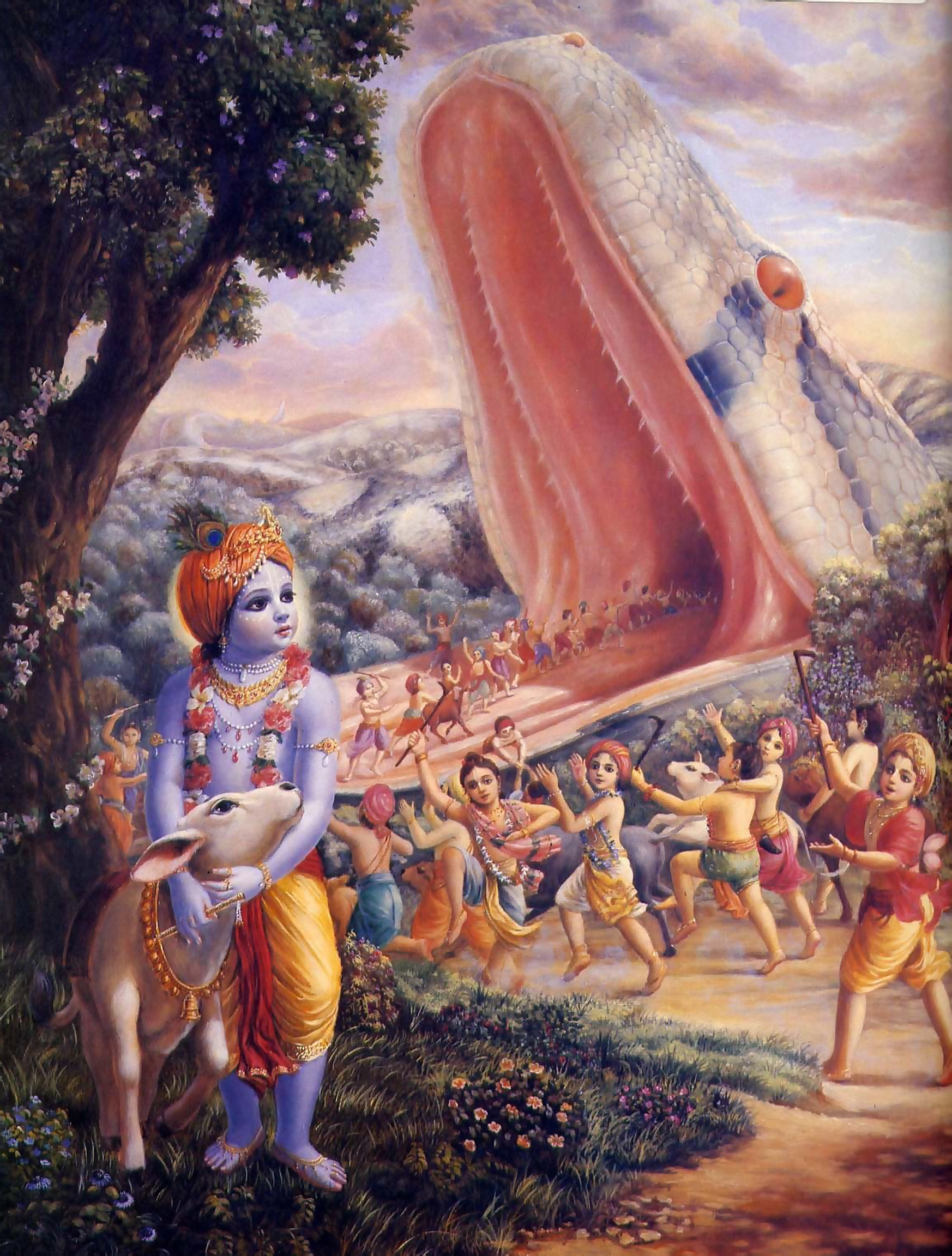 Krishna Kills the Great Python Aghasura | Back to Godhead