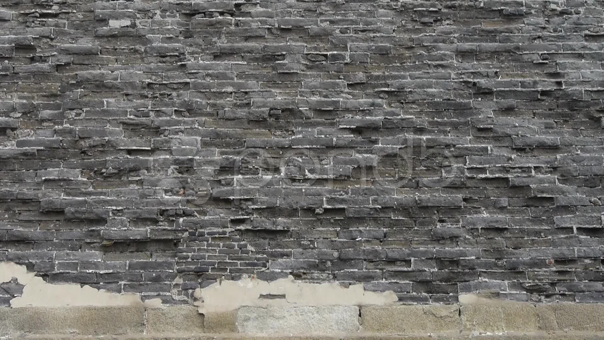 Ancient city Great Wall texture.Weathering of masonry. ~ Video #12765150
