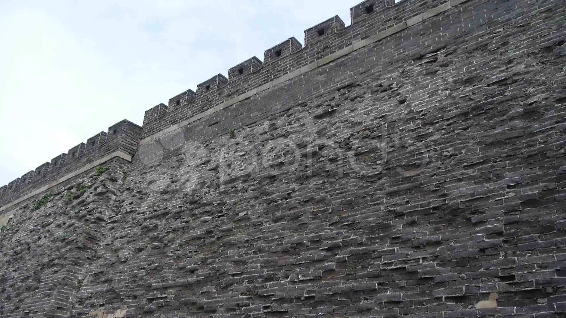 Ancient city Great Wall texture.Weathering of masonry. ~ Video #12764540