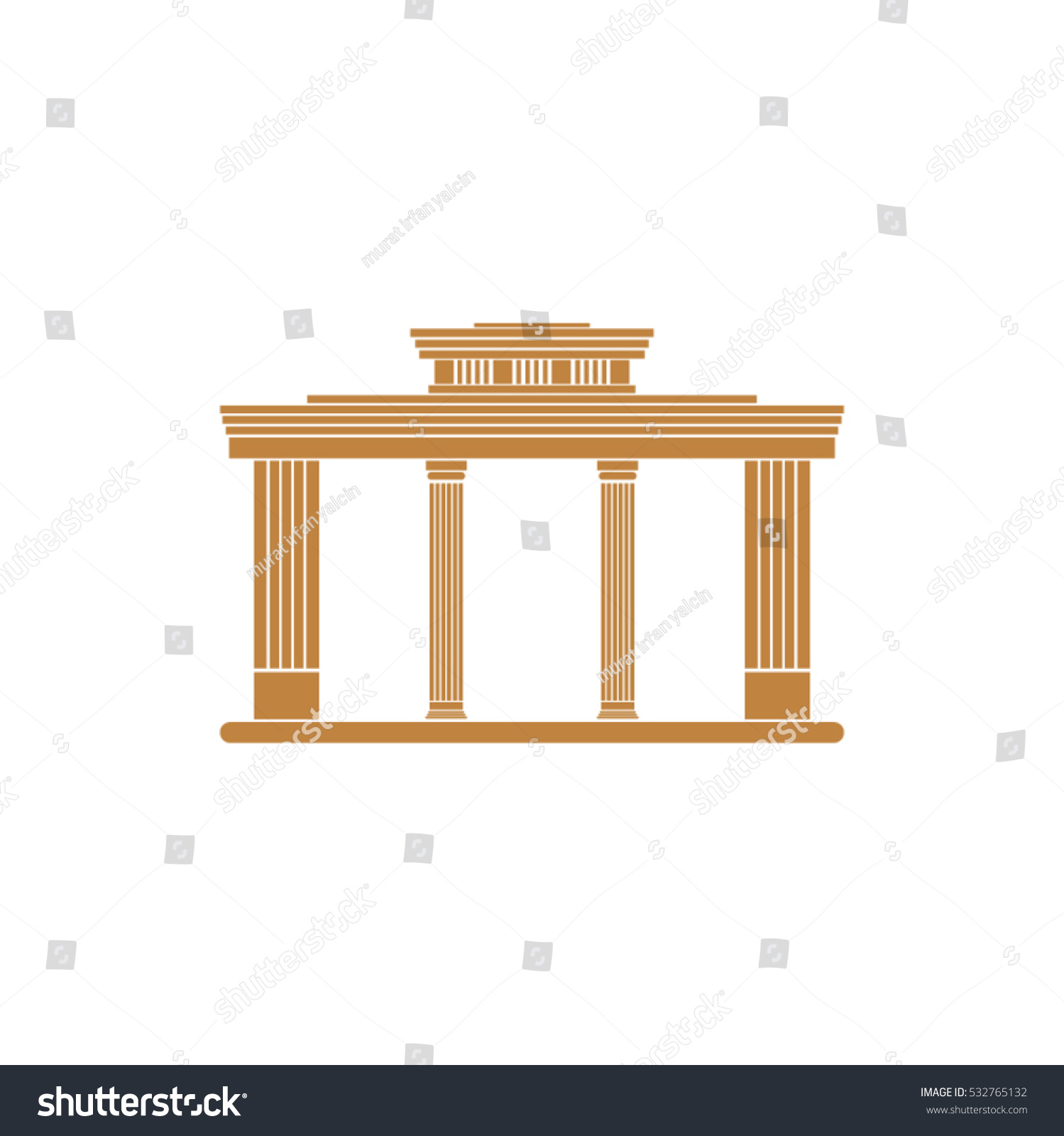 Megaron Ancient Greek Architecture Vector Drawing Stock Vector (2018 ...