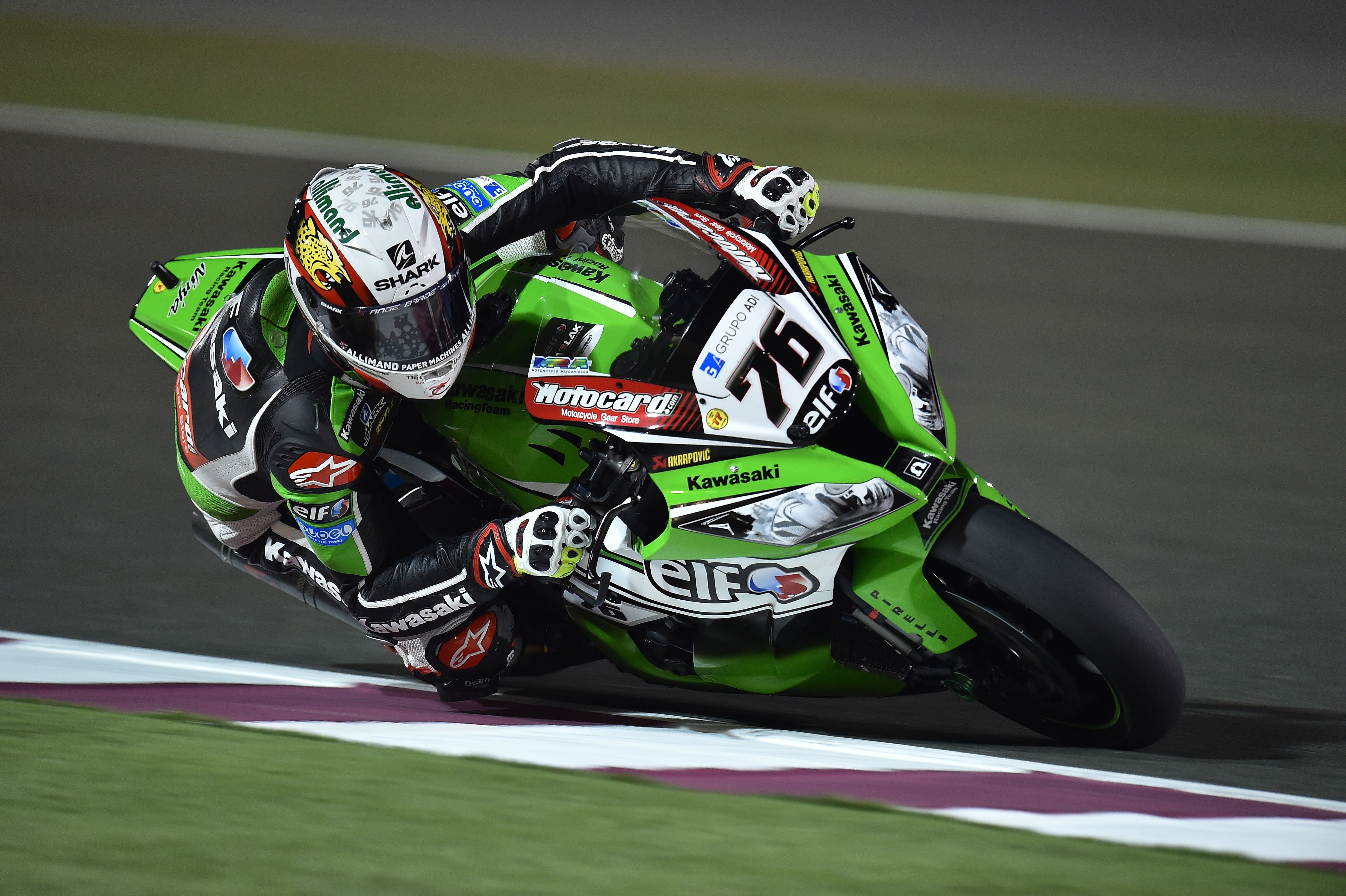 Green and Black #76 Kawasaki Motogp Rider, Action, Extreme, Fast, Motorcycle, HQ Photo