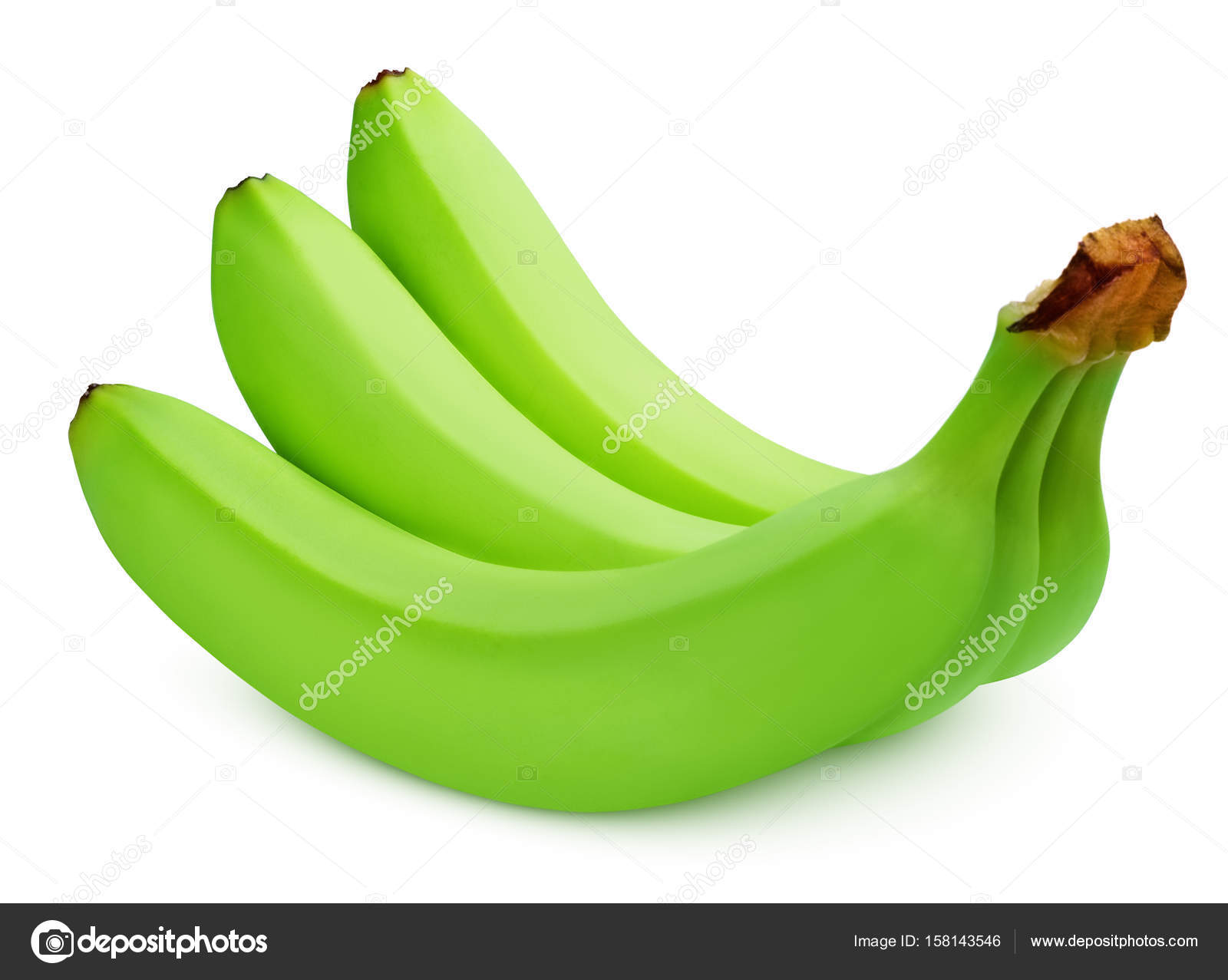 Bunch of green bananas isolated on white — Stock Photo © usersam2007 ...