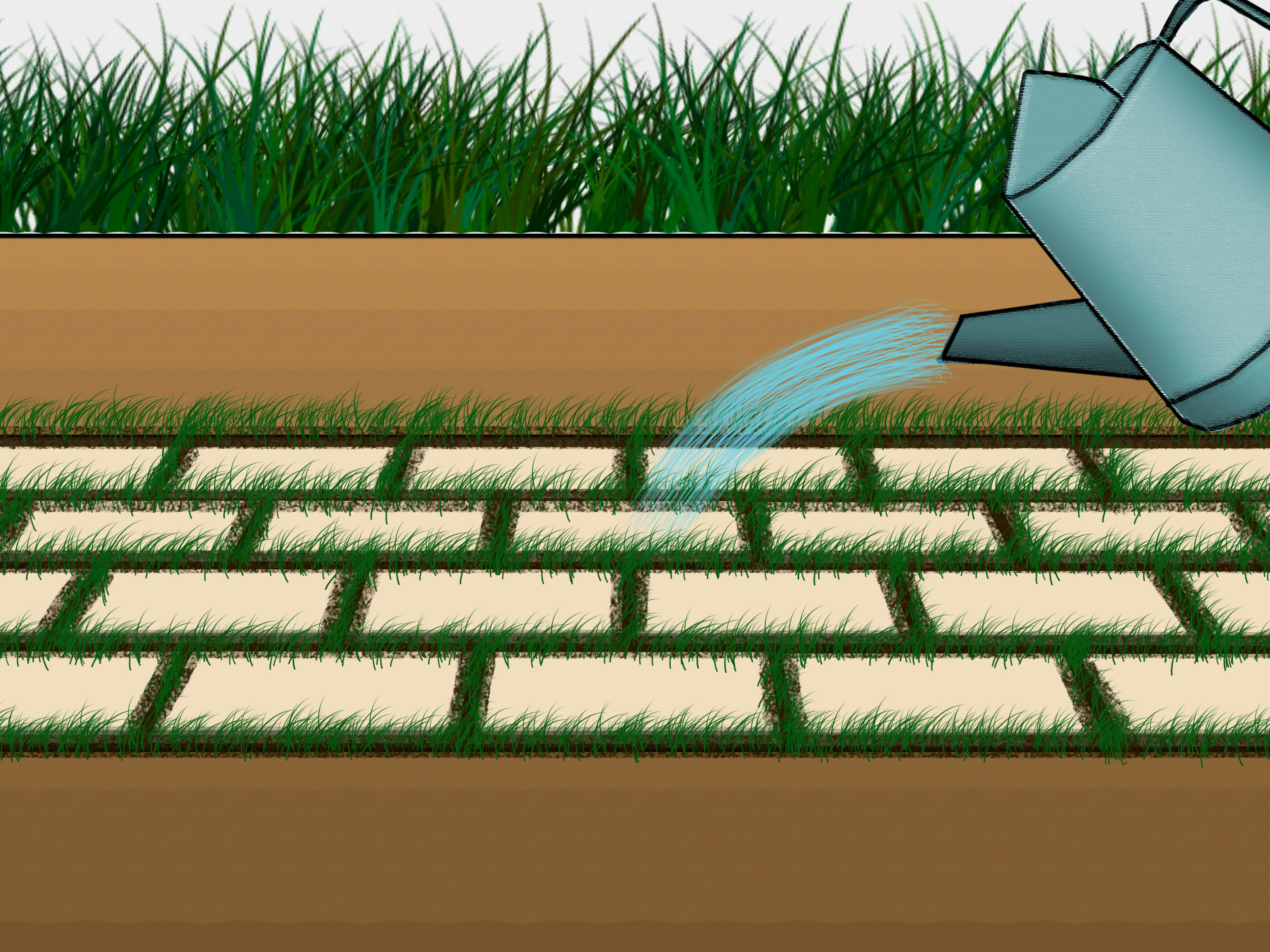 How to Grow Grass Between Pavers: 6 Steps (with Pictures)