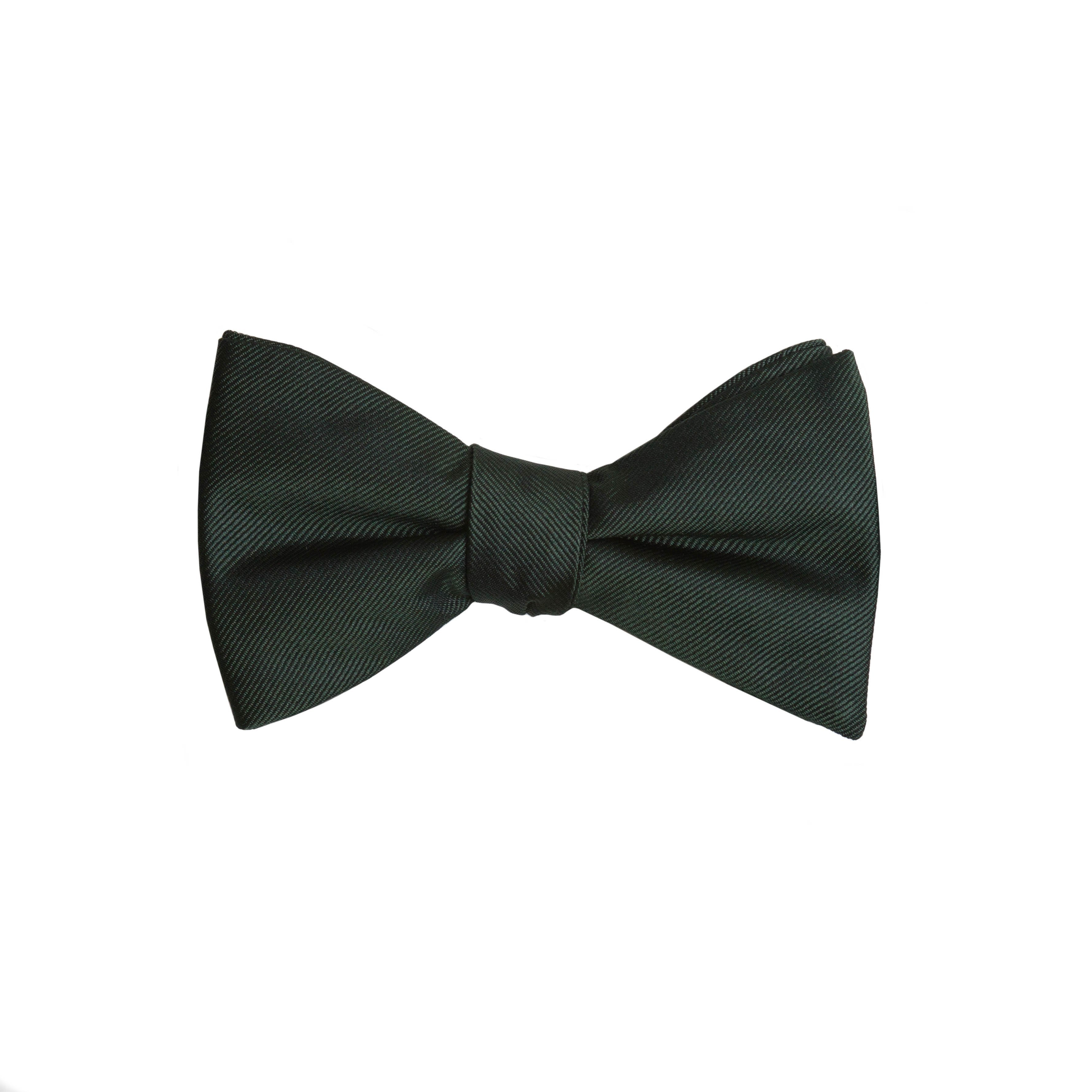 Solid Hunter Green Bow Tie (Self-tie) (Wall Street) - SprezzaBox