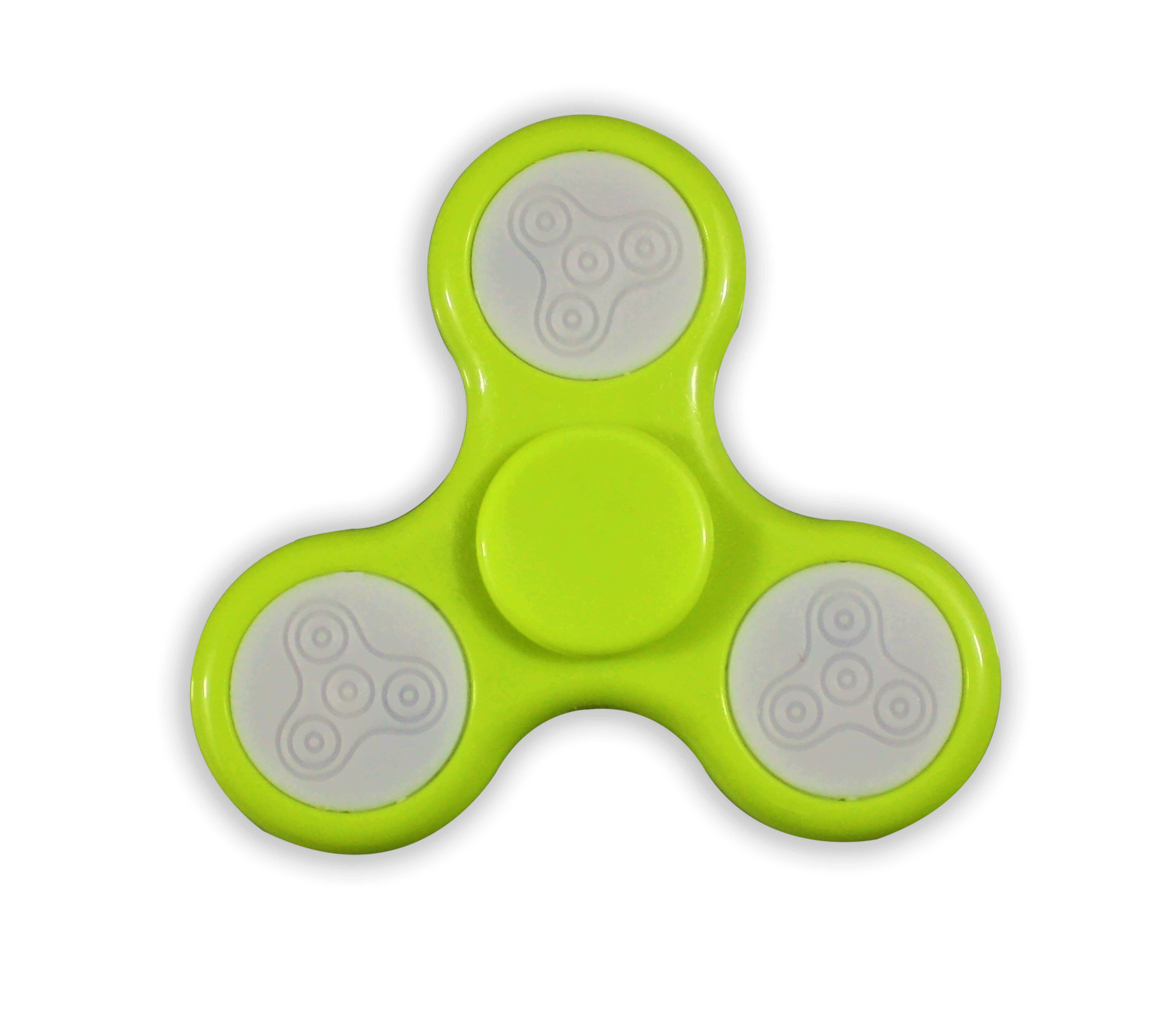 LED Tri Fidget Spinner – GREEN [Box of 20] – Wholesale Fidget Toys