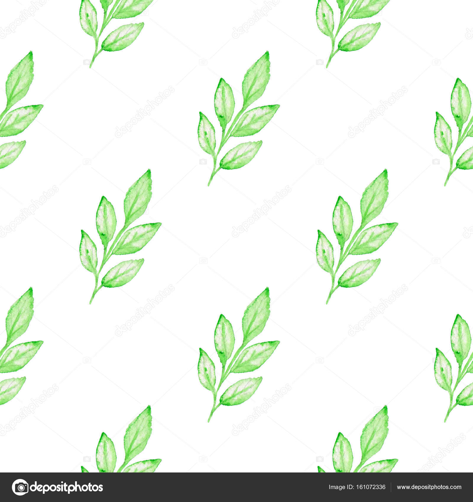Pattern with green branch — Stock Photo © Artness #161072336