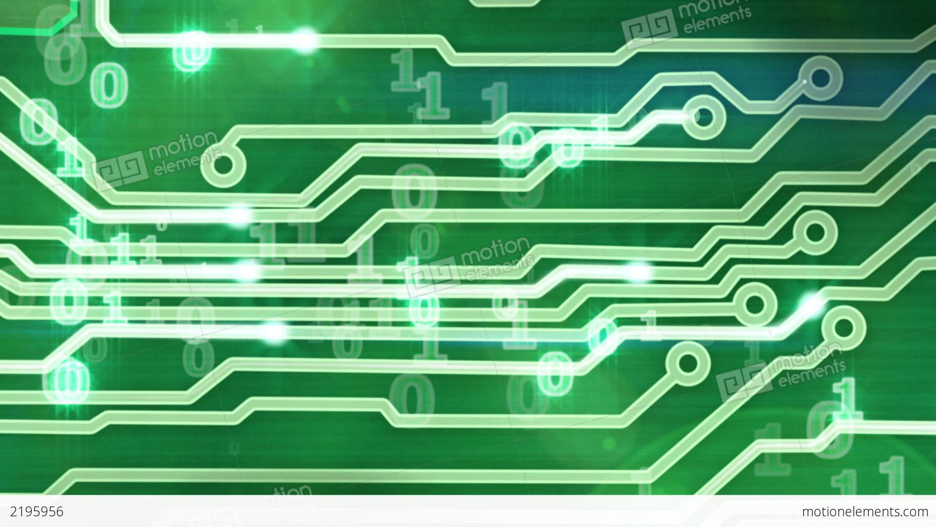 Green Circuit Board Providing Signals 3d Animation Stock Animation ...