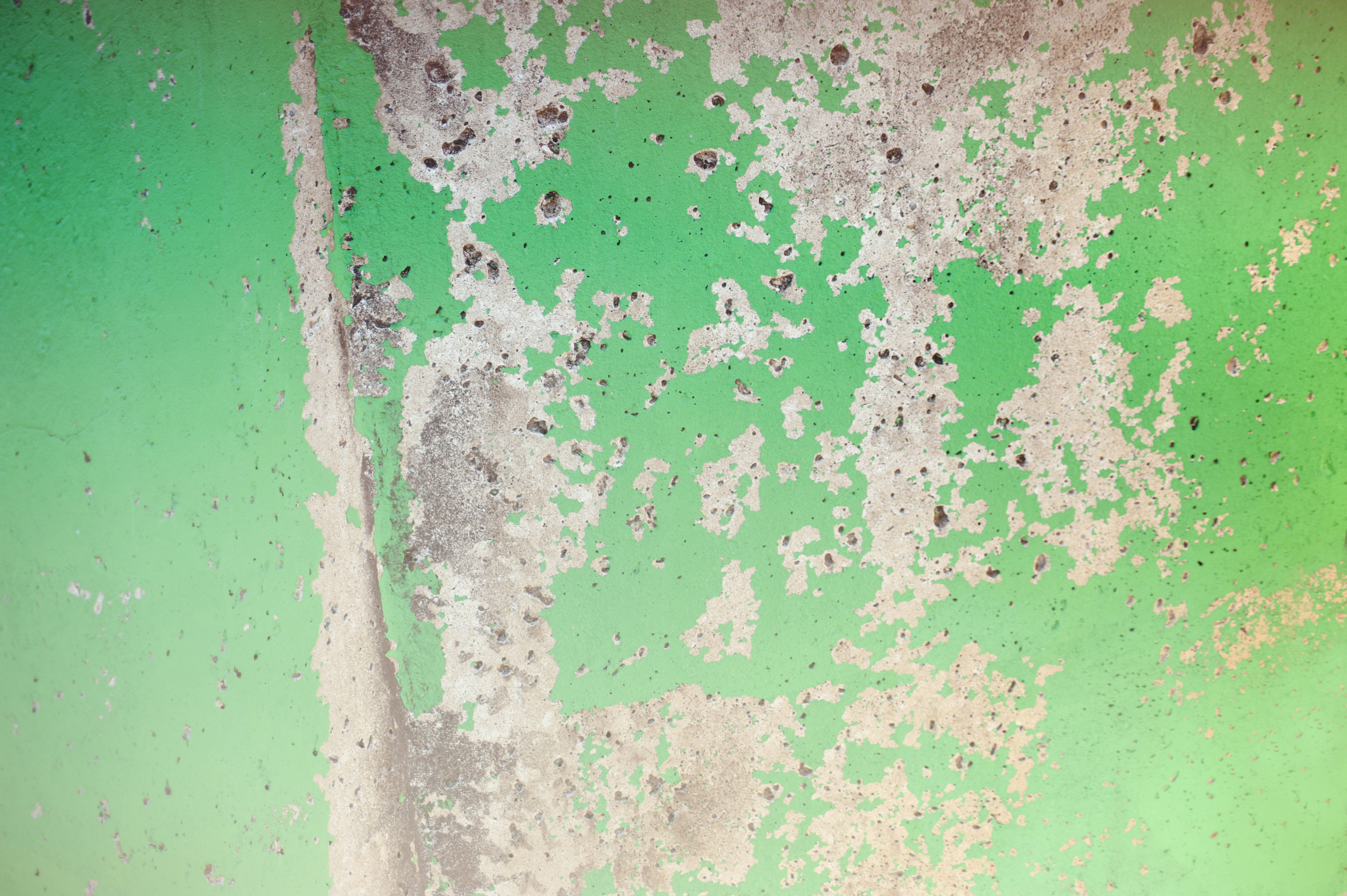 Image of Chipped Green Paint on Cement Wall | Freebie.Photography