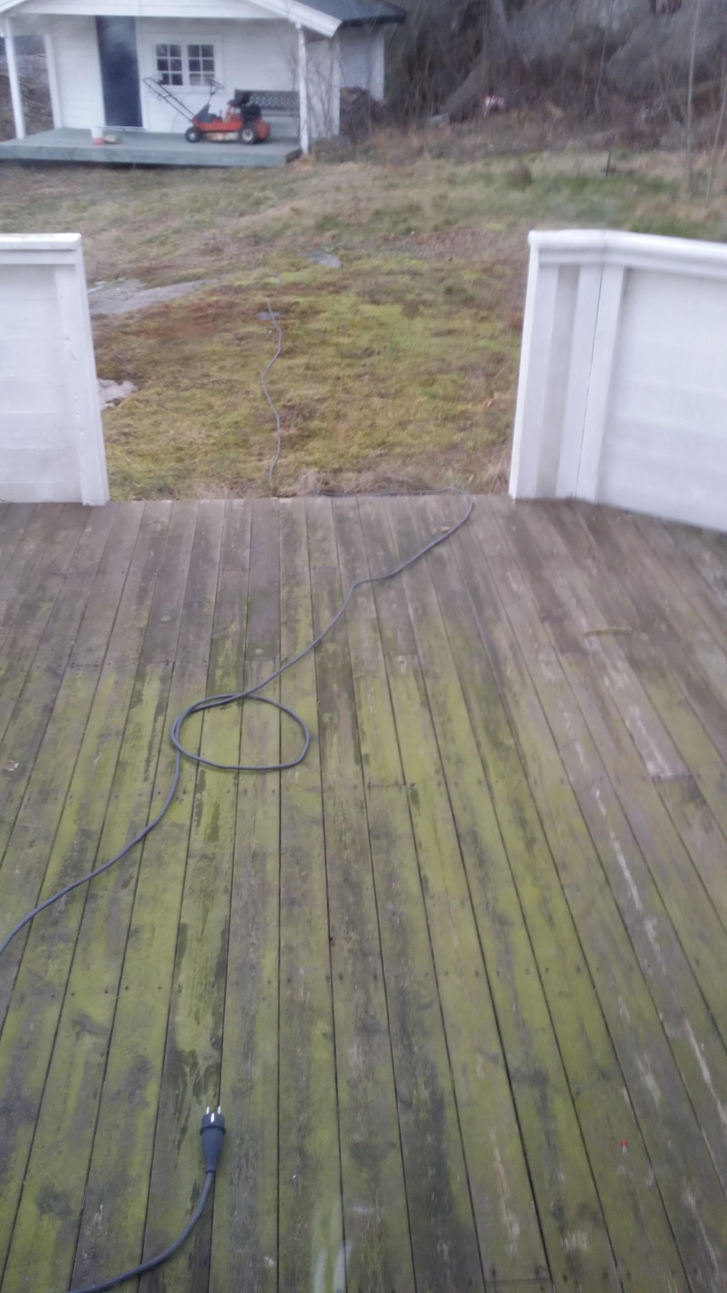 Is this green stuff that grows on the deck bad? - Imgur