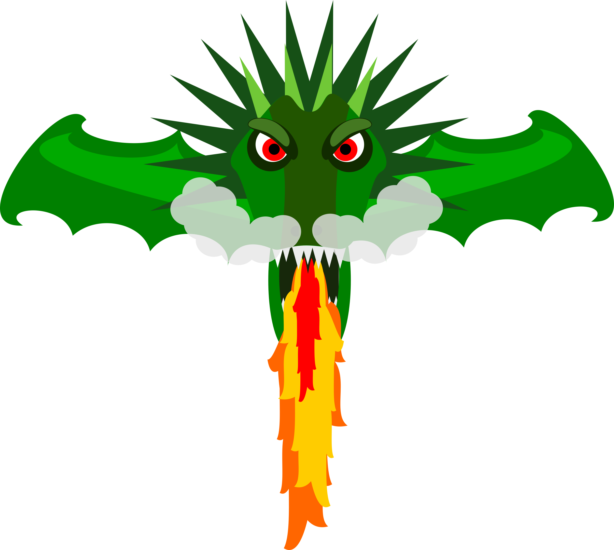 Green Dragon Clipart - BClipart