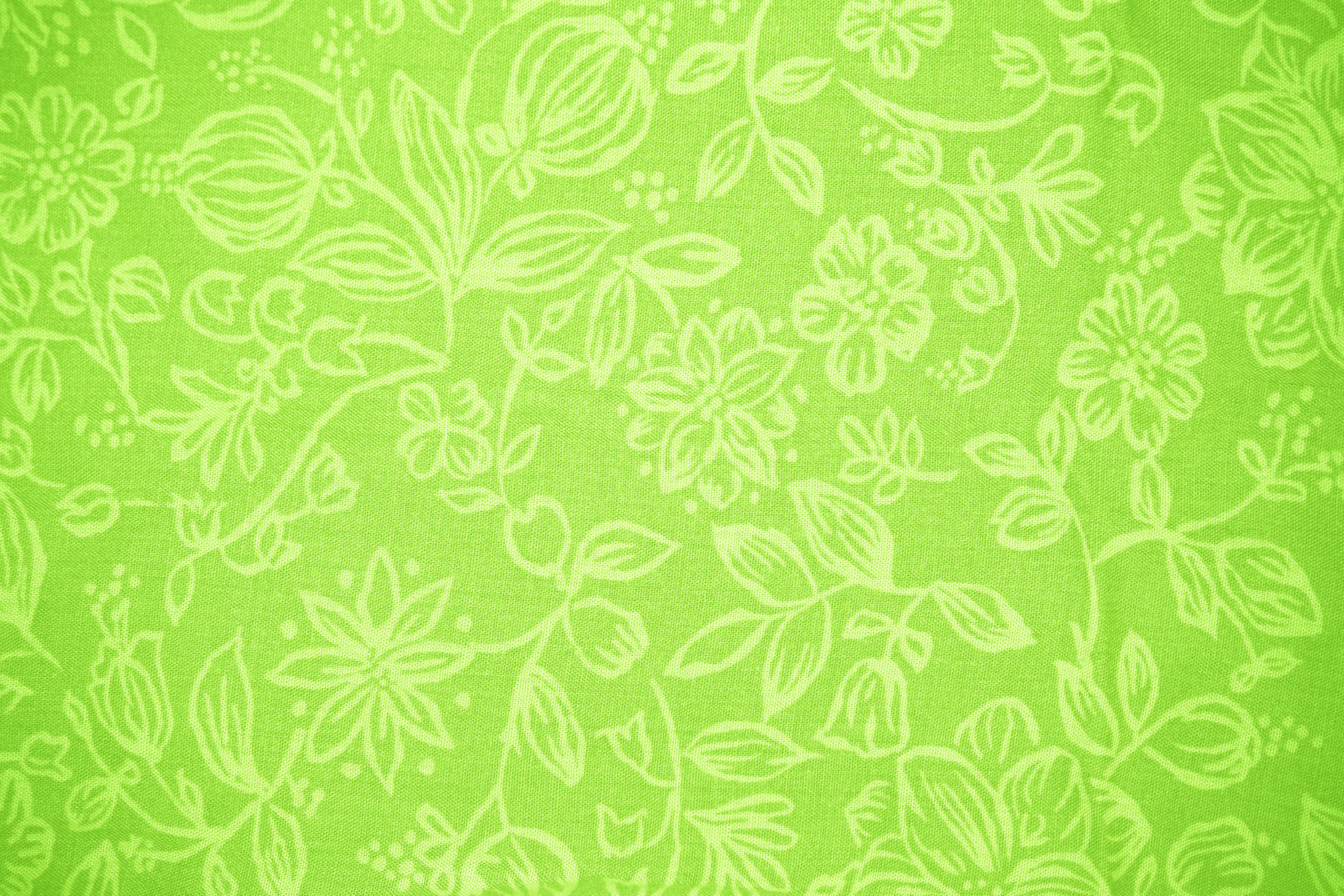 Lime Green Fabric with Floral Pattern Texture Picture | Free ...