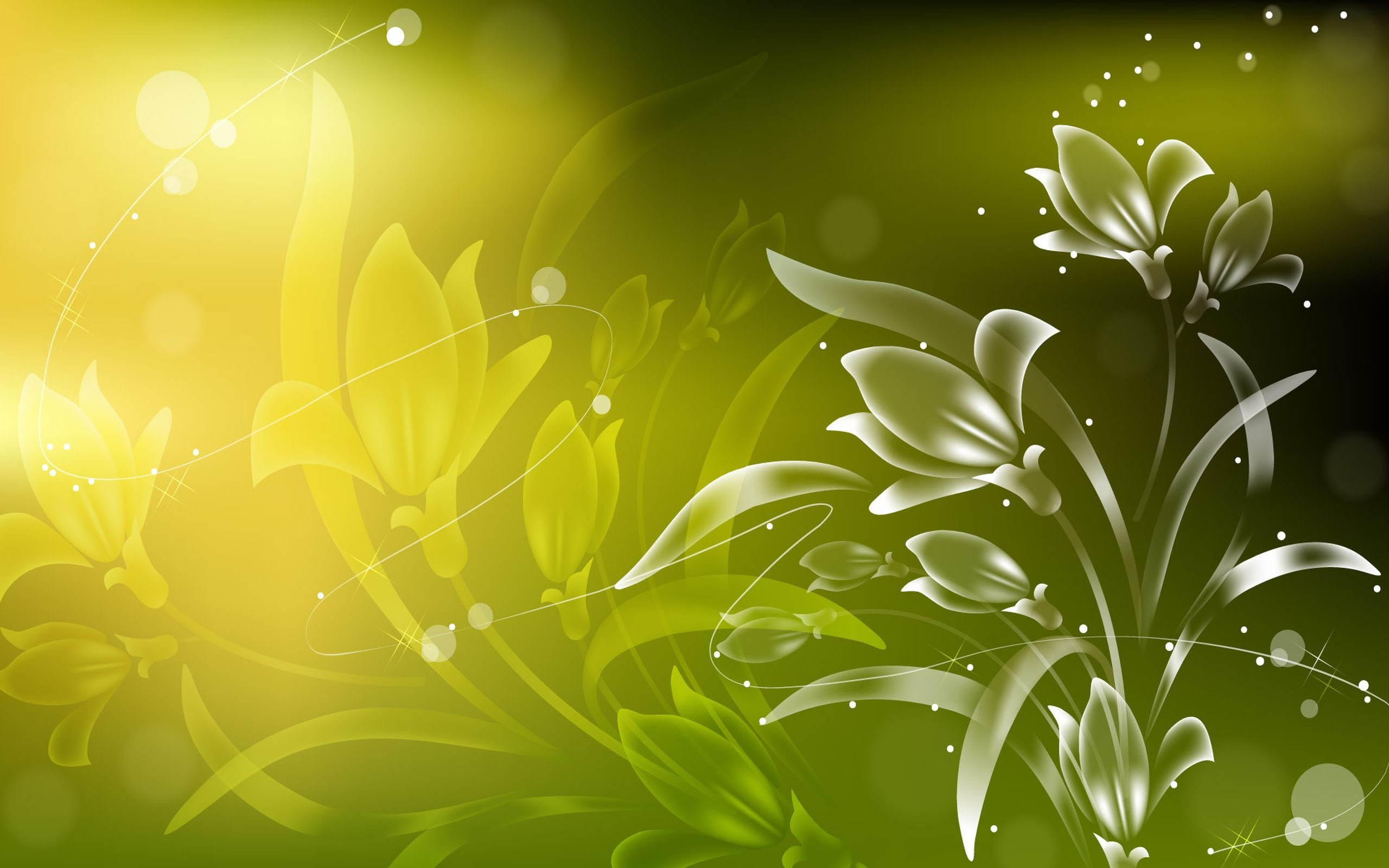 Green Floral Design - Wallpaper #44191