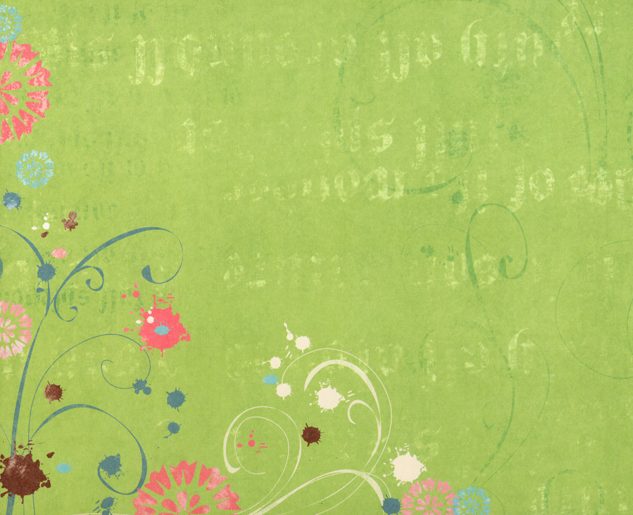 Free photo: Green Floral Paper - Paper, Textures, Textured - Free ...